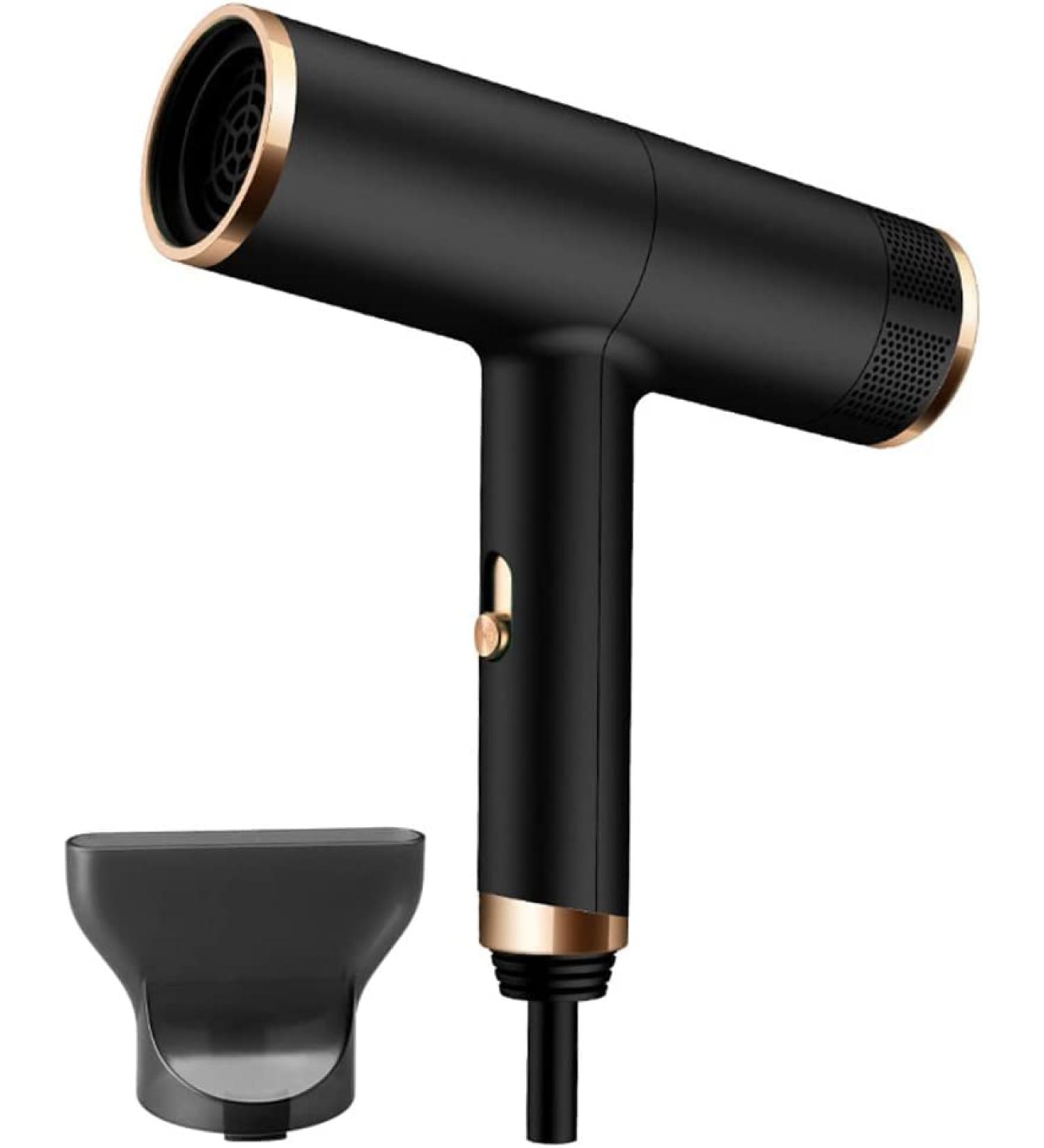 JYYBN Hair Dryer Powerful DC Motor 1400W Professional Hairdryer Negative Ionic Technology Hairdryer with 3 Heat Settings and Cool Shot Button Low Noise Blow Dryer Concentrator for Home and Salon Black - Buy Online on GoSupps.com