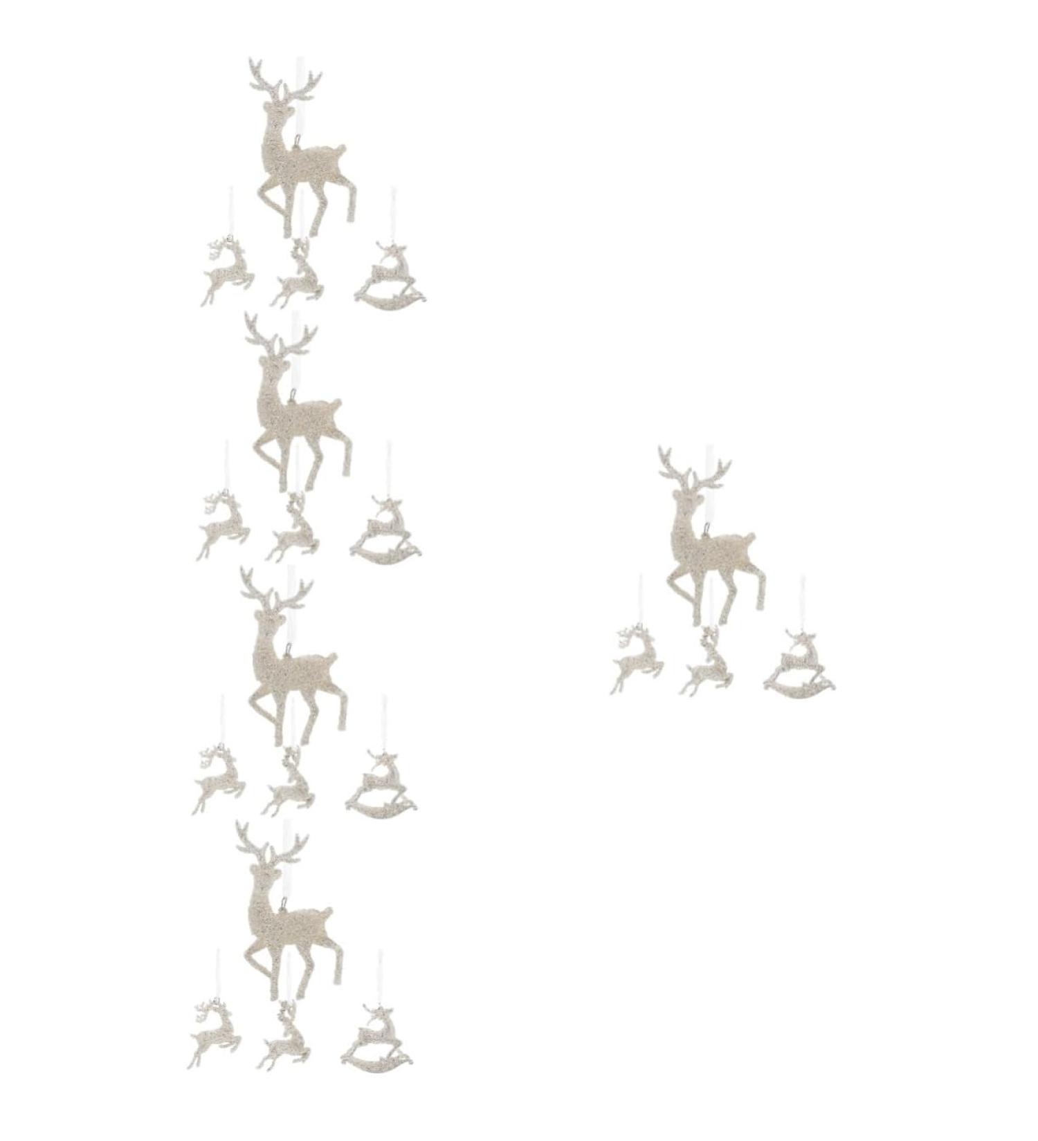 HOMSFOU 20 Pcs Christmas Elk Pendant Antler Window Hanging Xmas Gifts Glass Clear Ornaments Clear Glass Christmas Elk Hanging Ornament Hanging Bells Decoration Supplies Pvc The Tree As Shownx5pcs 15X8CMx5pcs - Buy Online on GoSupps.com