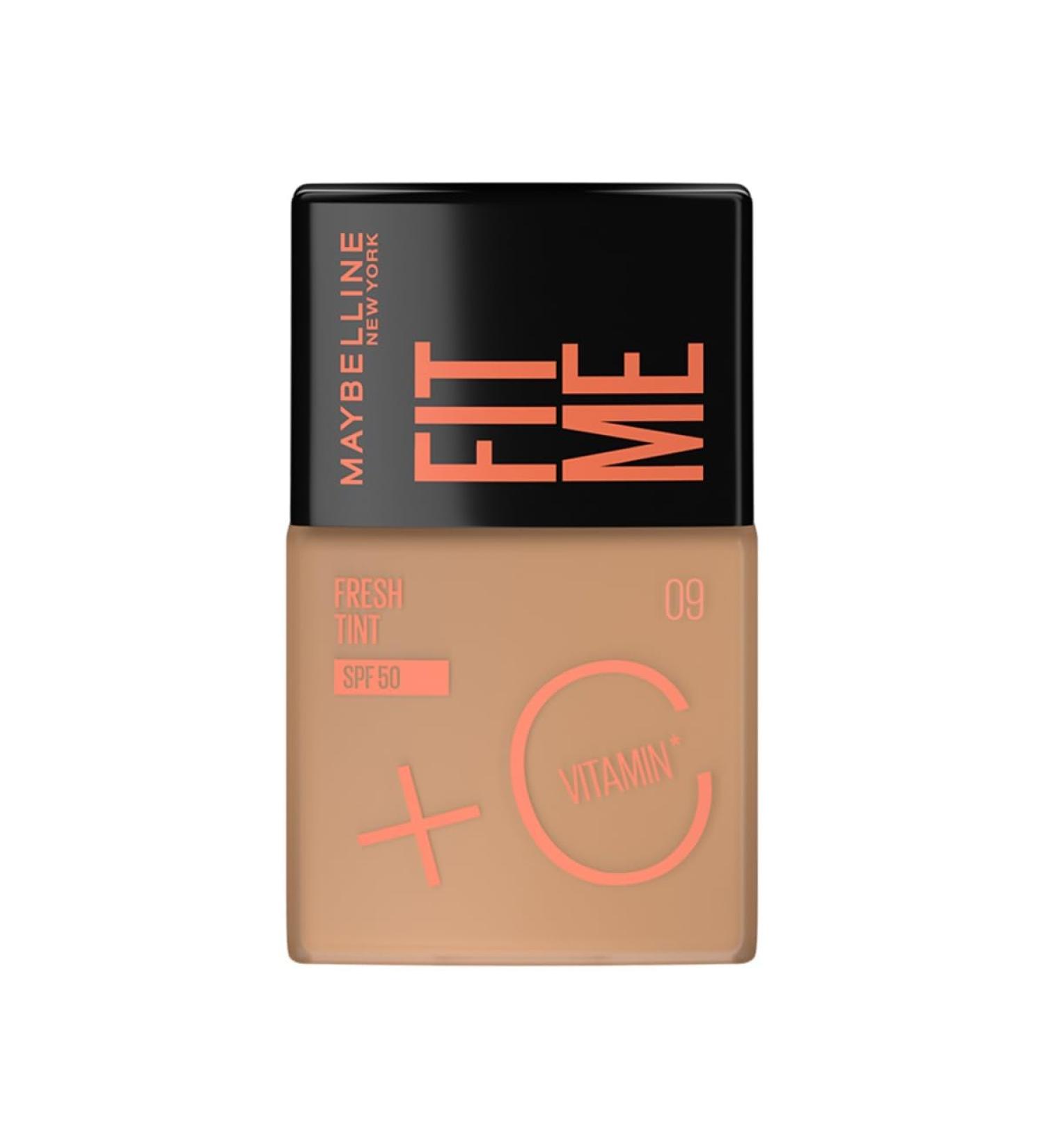 M-aybelline New York Liquid Foundation Lightweight Skin Tint With Spf 50 & Vitamin C Natural Coverage For Daily Use Fit Me Fresh Tint Shade 09 30Ml - Buy Online on GoSupps.com