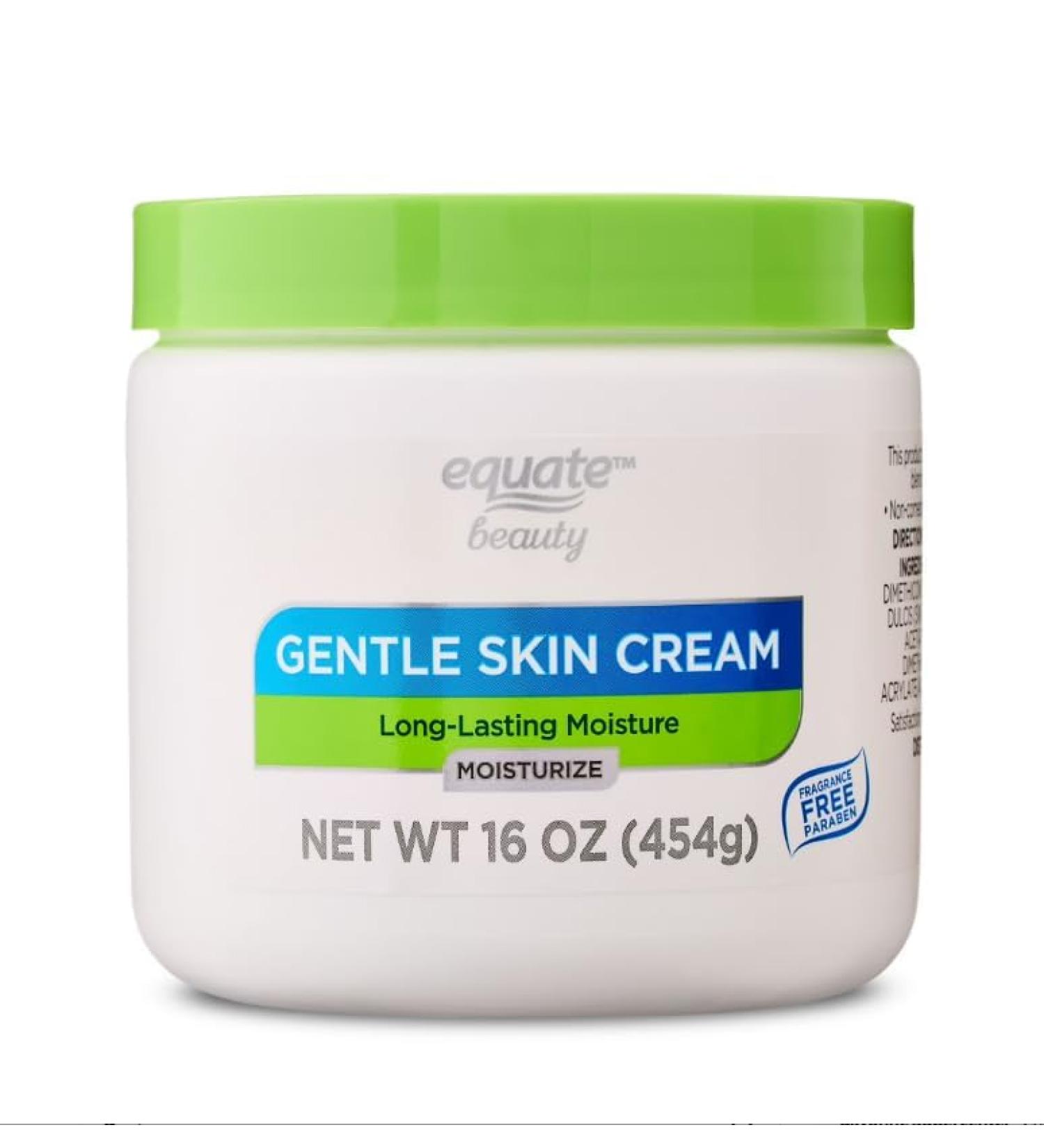 Equate Beauty Gentle Skin Cream Long-Lasting Moisture Fragrance Free 16 oz