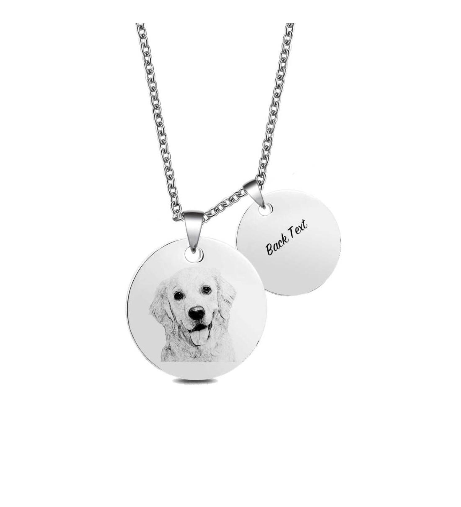 Personalized Cat & Dog Heart Necklace | Custom Engraved Sterling Silver Gift for Pet Lovers - Buy Online on GoSupps.com
