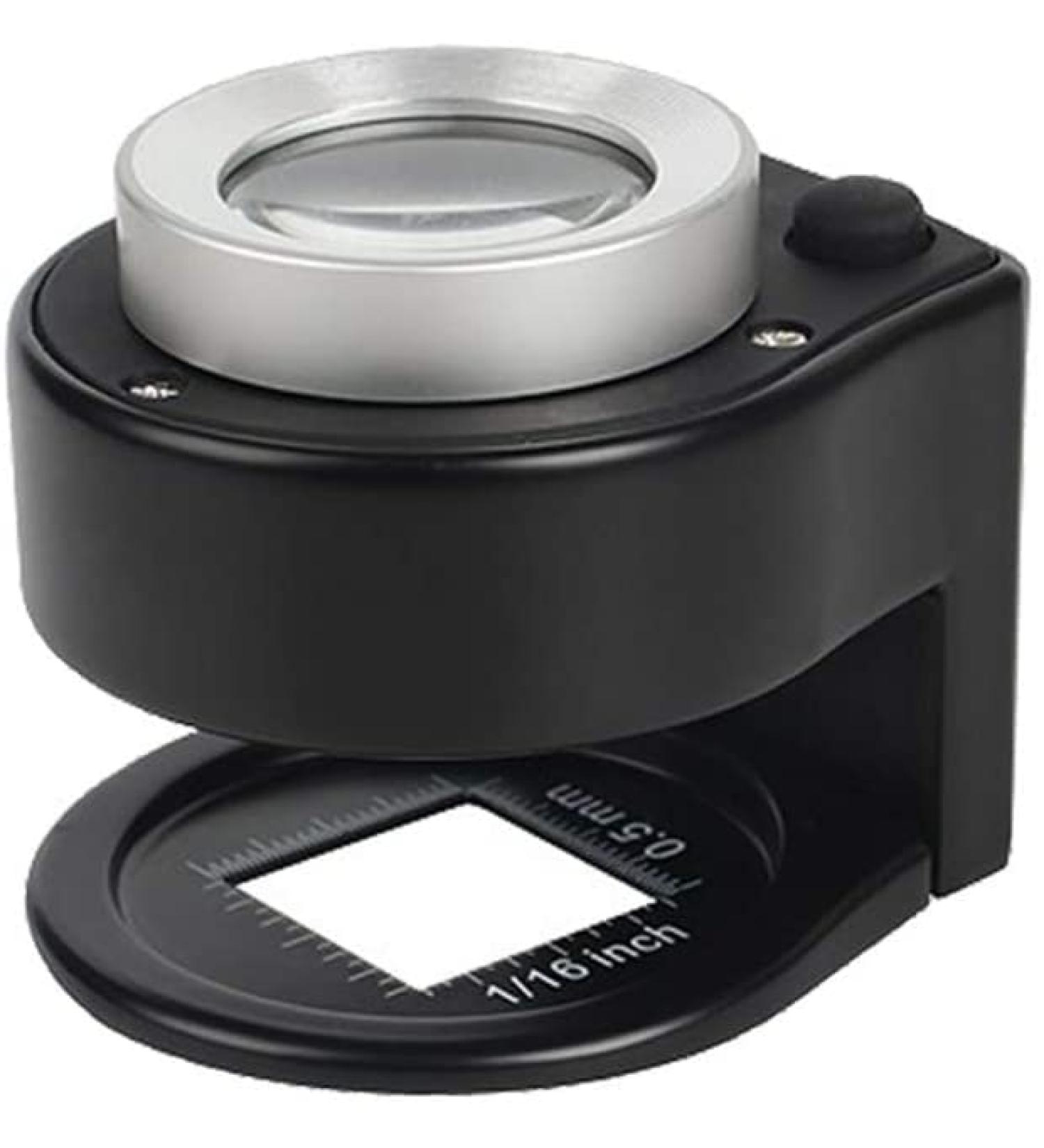 Magnifying Glasses LED Pocket Magnifying Glass 30X Sewing Magnifier Jewelers Loupe with Scale for Textiles Jewelry Antiques Stamps Observation Inspection - Buy Online on GoSupps.com
