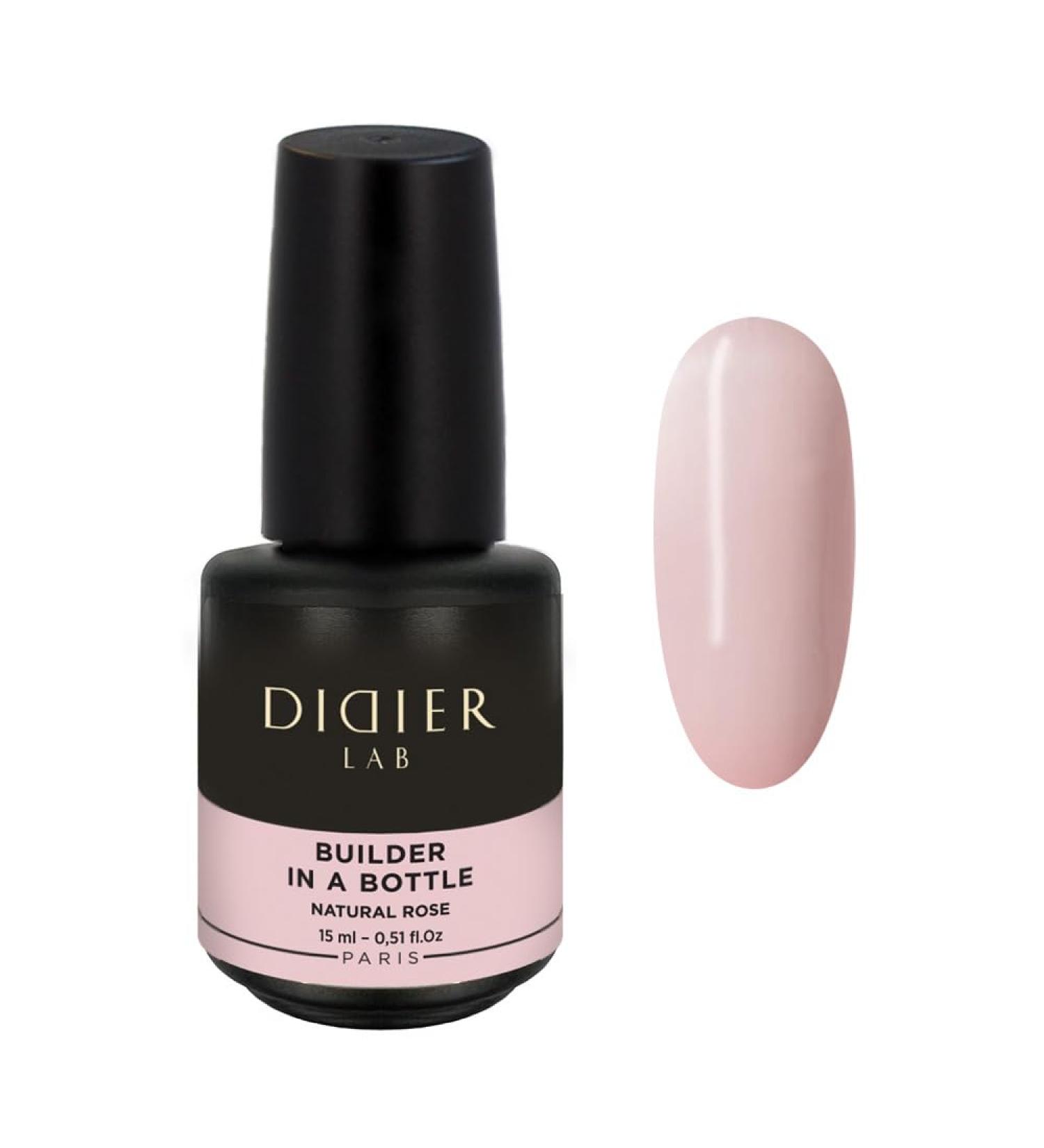 Didier Lab - Premium Nail Builder Gel in a Bottle Natural Rose - Strengthens Natural Nails - LED UV Builder Gel for Nails - Hard Gel Nail Builder for Nail Repair - Nail Gel Extension 15ml 15 ml (Pack of 1) BIAB Natural Rose - Buy Online on GoSupps.com