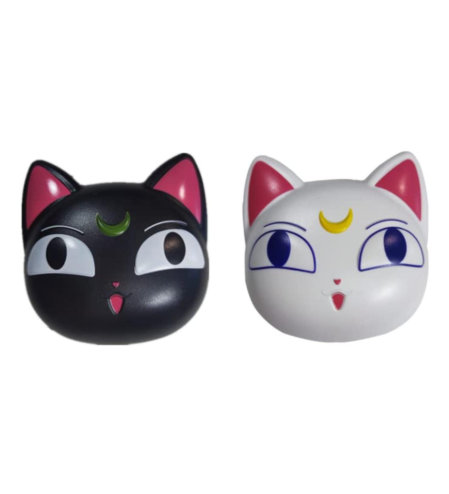 Duehut Anime Cute Cat Contact Lens Container - Portable Travel Box Kit with Cleaner Solution & Tweezers for Home & Office - Buy Online on GoSupps.com