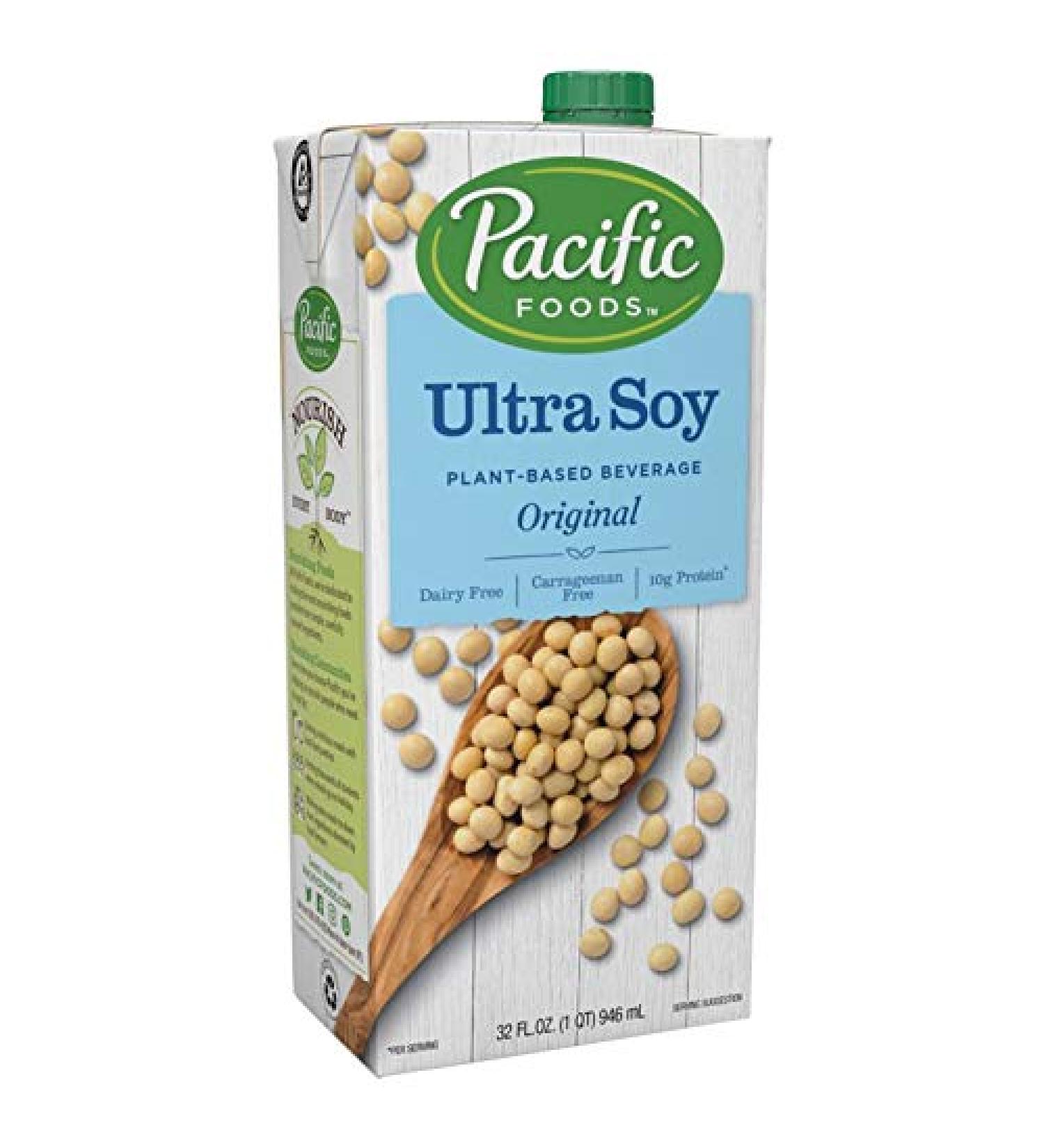 Pacific Foods Ultra Soy Non-Dairy Milk Original 32 Fl Oz - Pack of 12 - Buy Online on GoSupps.com
