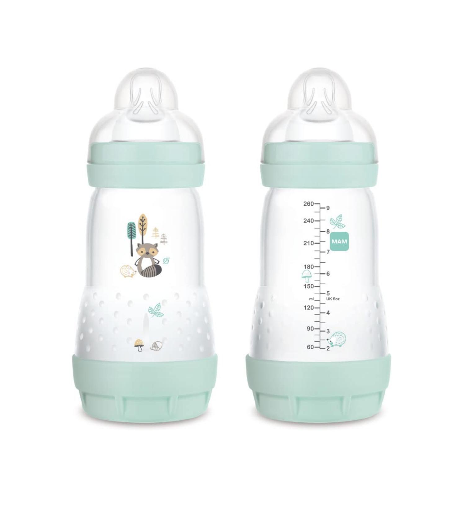 Mam Easy Start Bottle Set - 2 Ventilated 260ml Bottles for 2 Months Light Blue - International Shipping Available - Buy Online on GoSupps.com