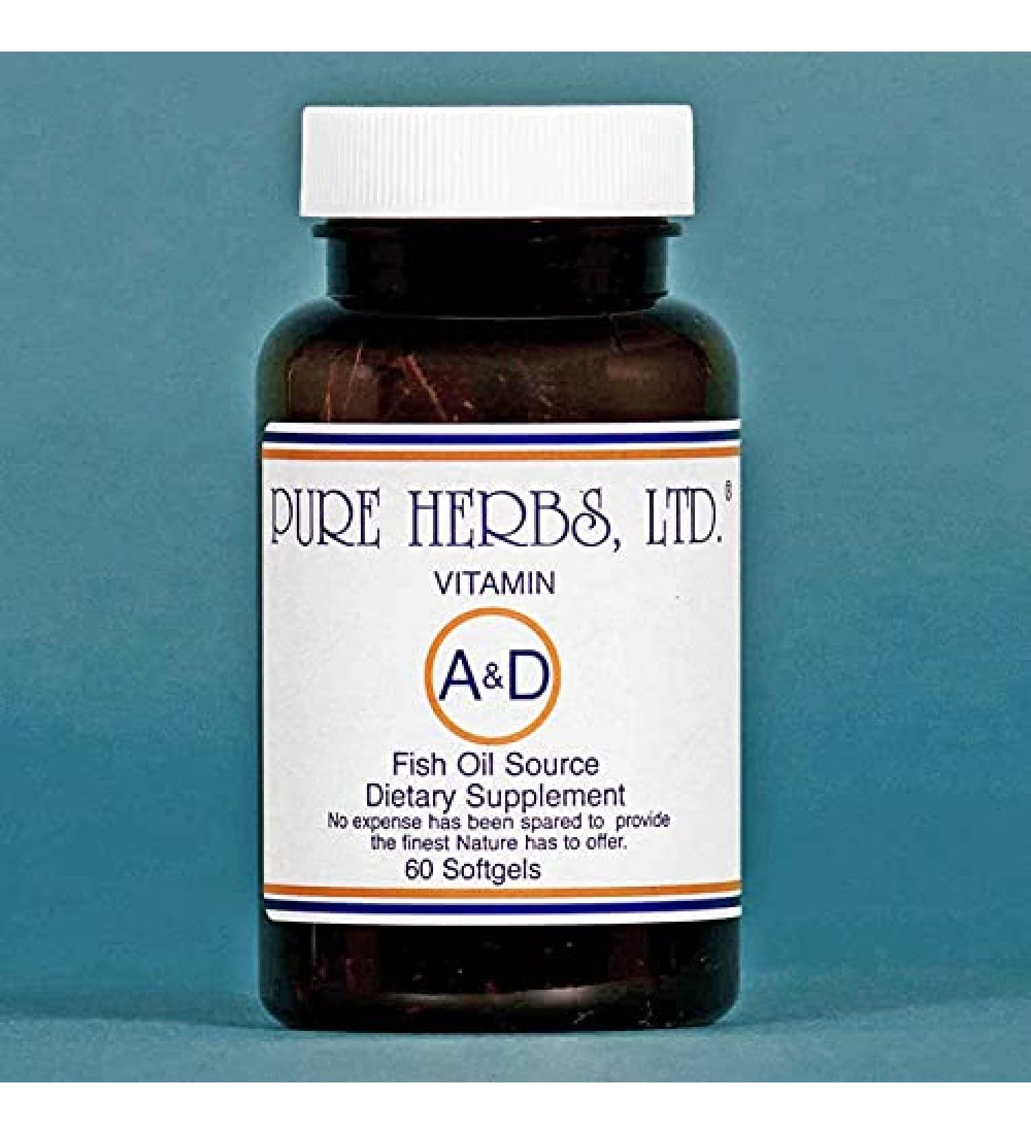 Pure Herbs Ltd. Vitamin A & D Capsules (60 caps)