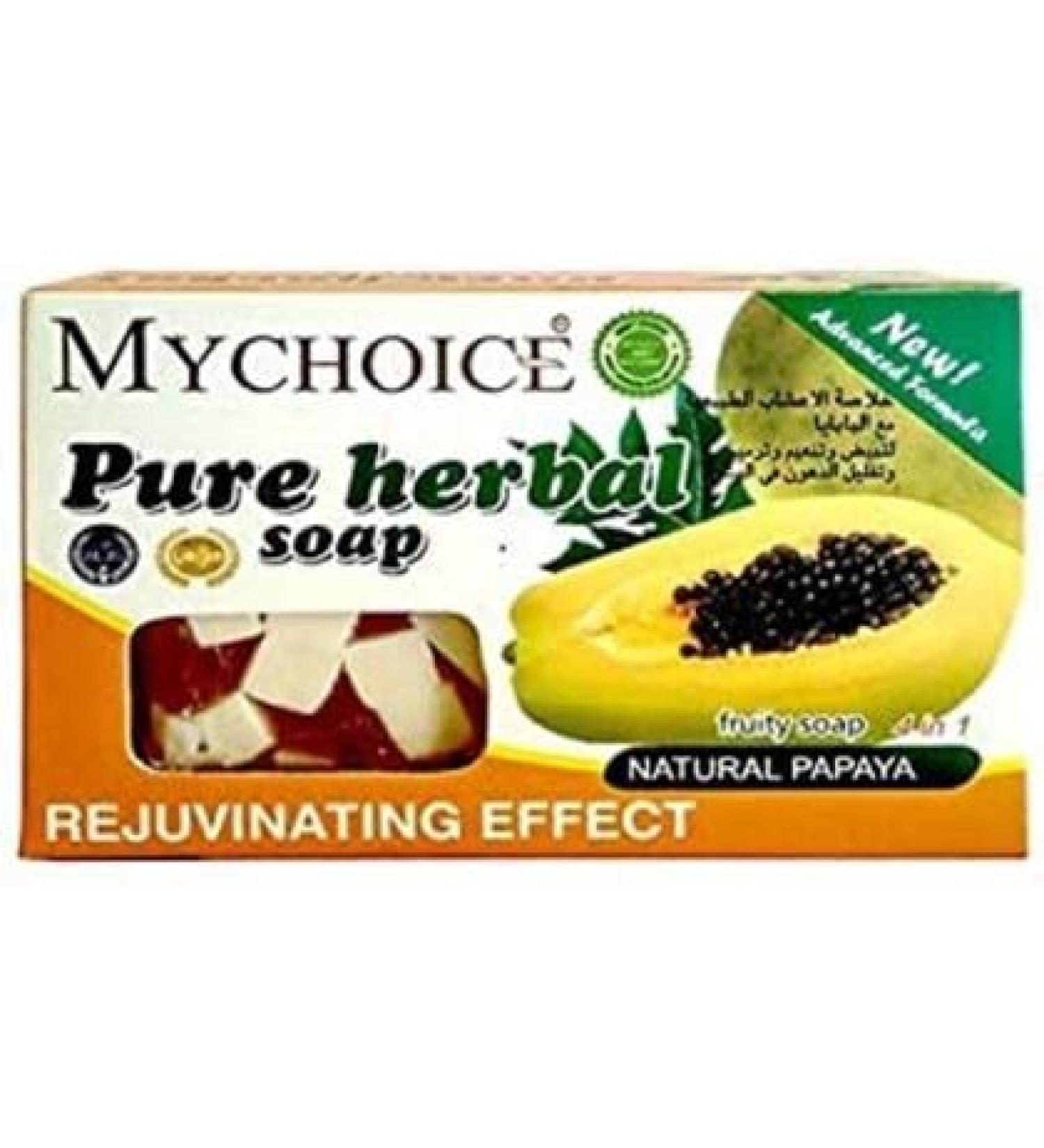 My Choice Pure Herbal Soap 4 in 1 Fruity Papaya Soap - 100g Thailand | Natural Skincare & International Shipping - Buy Online on GoSupps.com