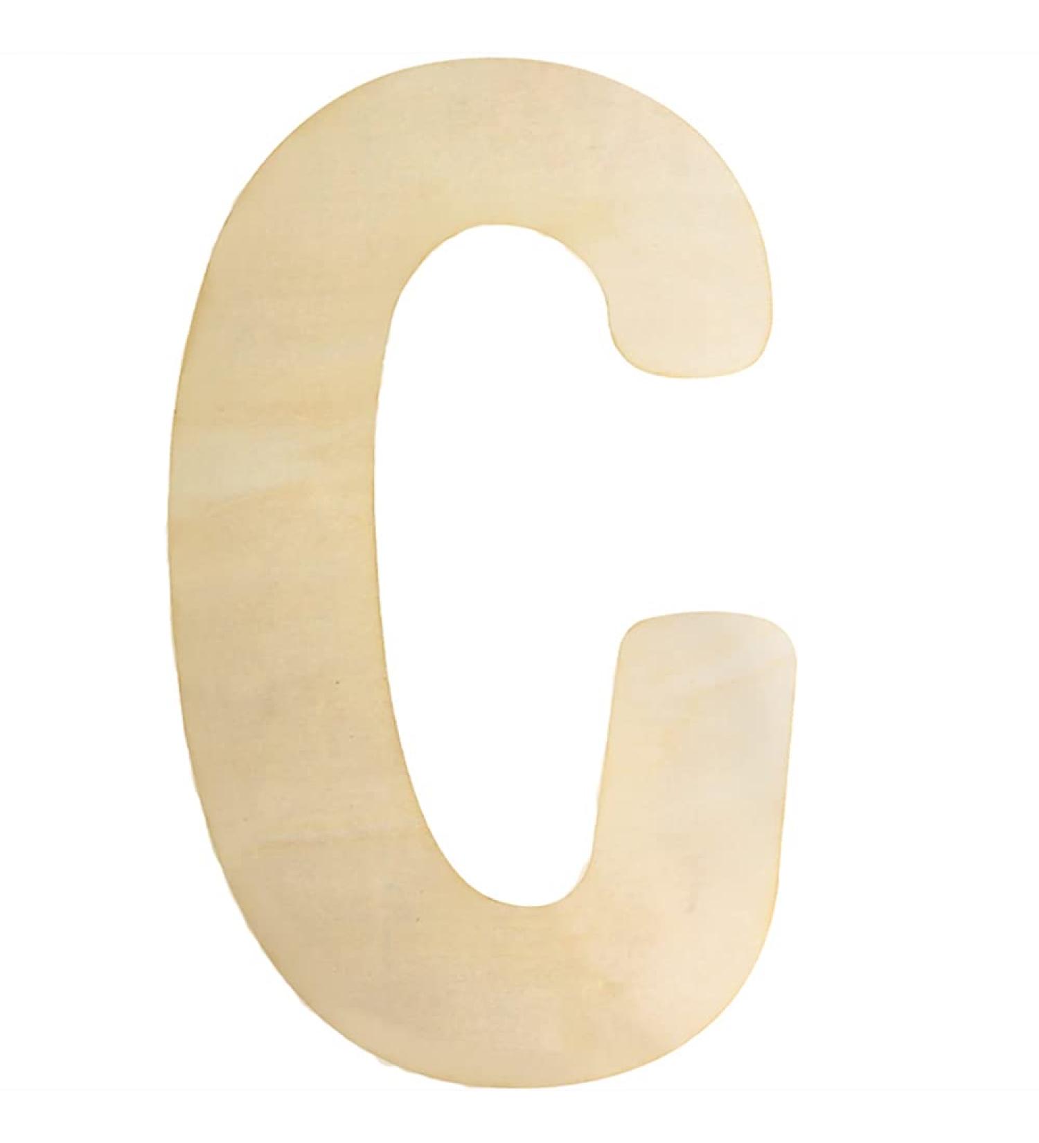 30cm Large Wooden Letter for Crafts, Children's Names | Capital Alphabet, 5mm Thick Unfinished MDF | Nursery Wall Hanging Art, Home Decor - C - Buy Online on GoSupps.com