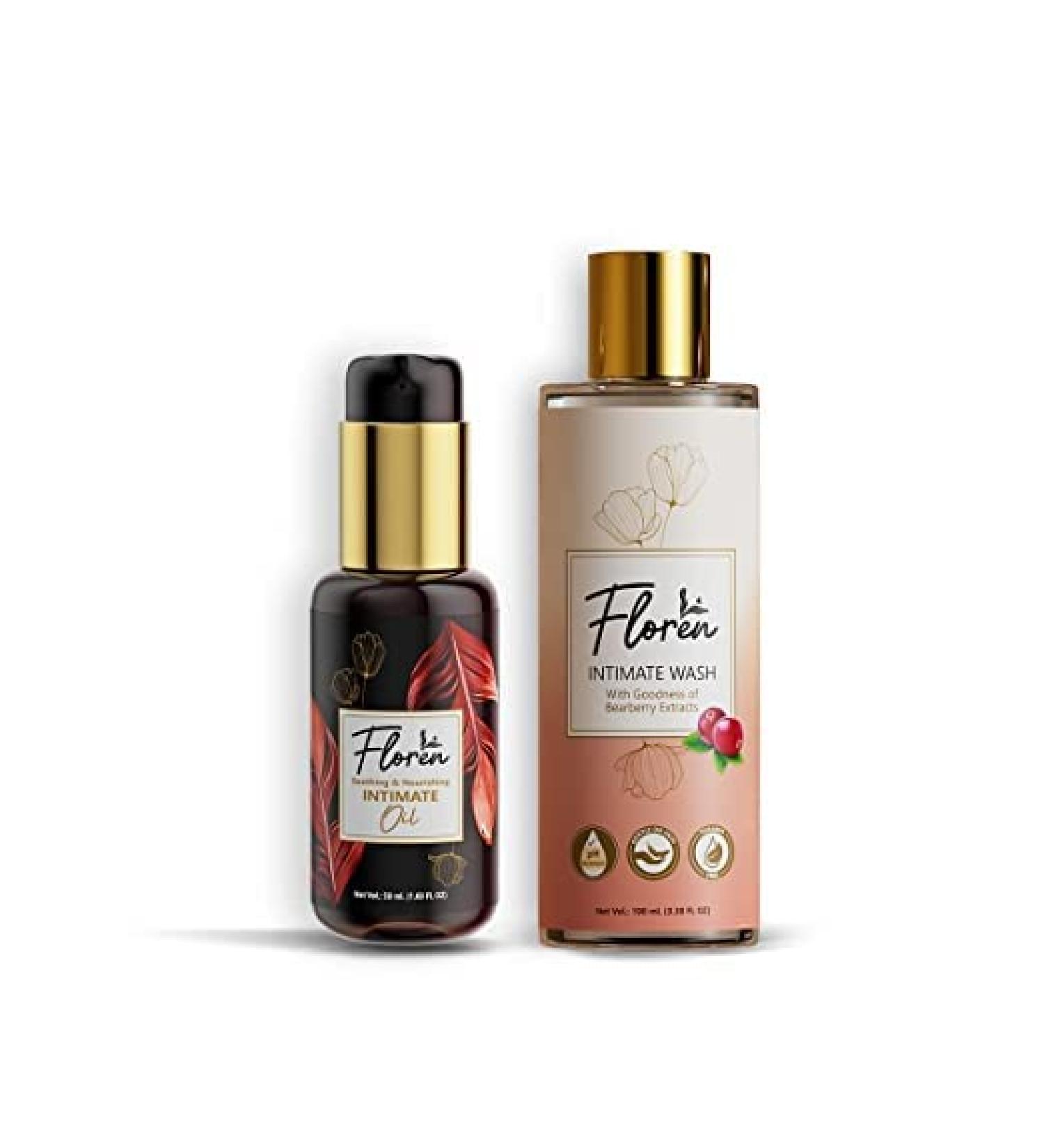 XONA Intimate Hygiene Wash & Oil Combo for Women - Prevents Itching, Irritation & Dryness - No Paraben & SLS - 100ml & 50ml - Suitable for All Skin Types - Buy Online on GoSupps.com