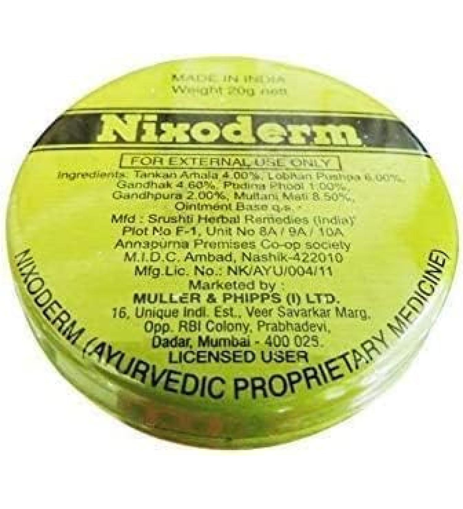 Generic gmers Ayurvedic nixoderm Cream 20gm_ Pack of 10