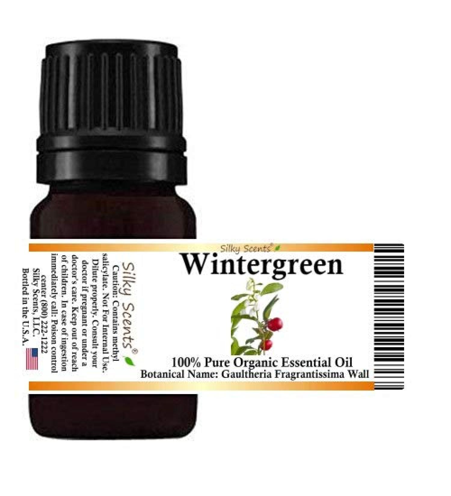 Wintergreen Organic Essential Oil (Gaultheria Fragrantissima Wall) 100% Pure and Natural with Certified Child Resistant Cap 1OZ30ML Wintergreen 1 Ounce (30ML)