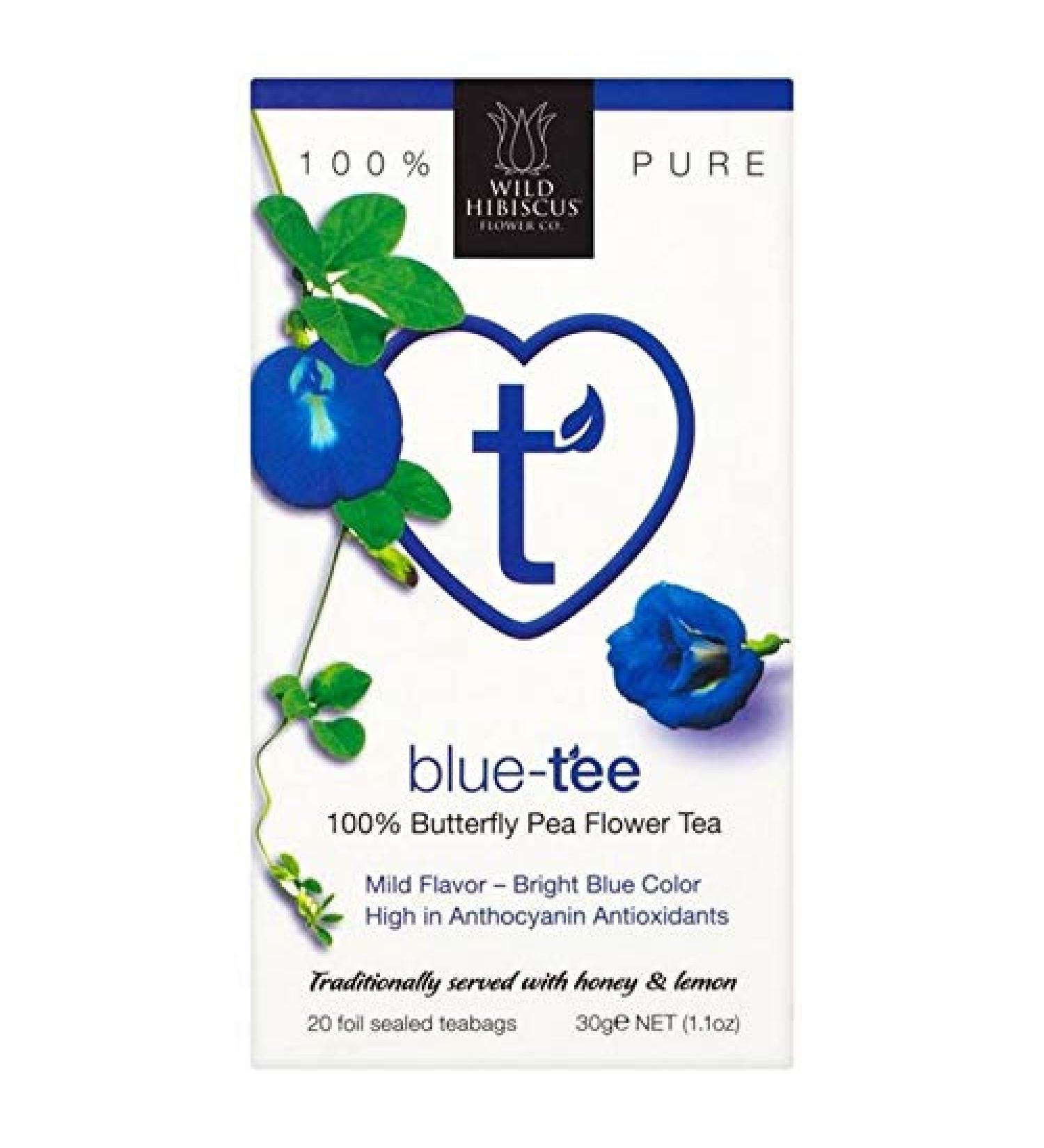 Wild Blue Pea Hibiscus Tea Bags 20 per Pack