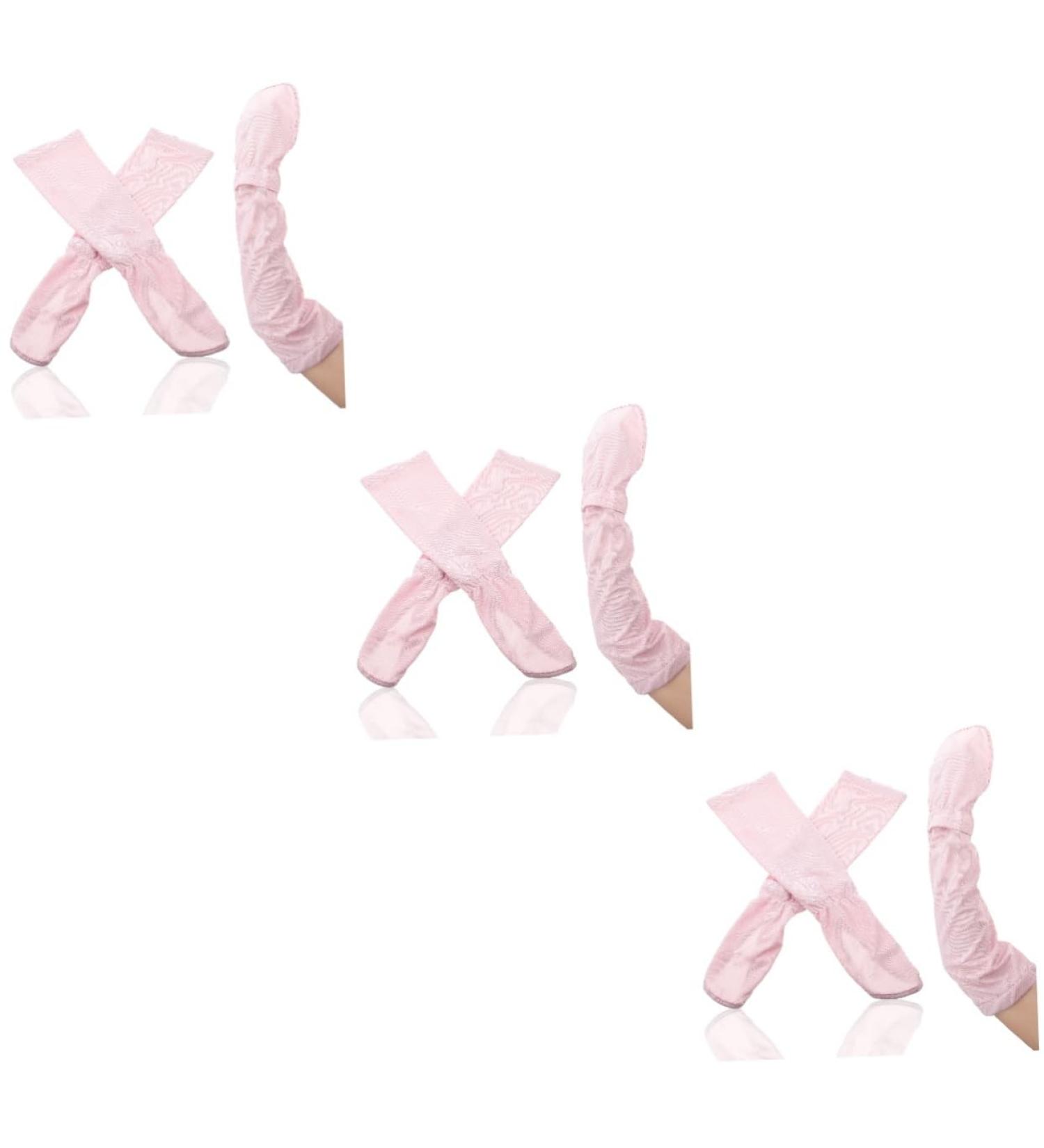 Minkissy 3 Pairs Ice Silk Arm Sleeves for Men & Kids - UV Protection Cooling Gloves Elastic Sun Sleeves for Exercise - Pink Acrylic Arm Guard - Buy Online on GoSupps.com