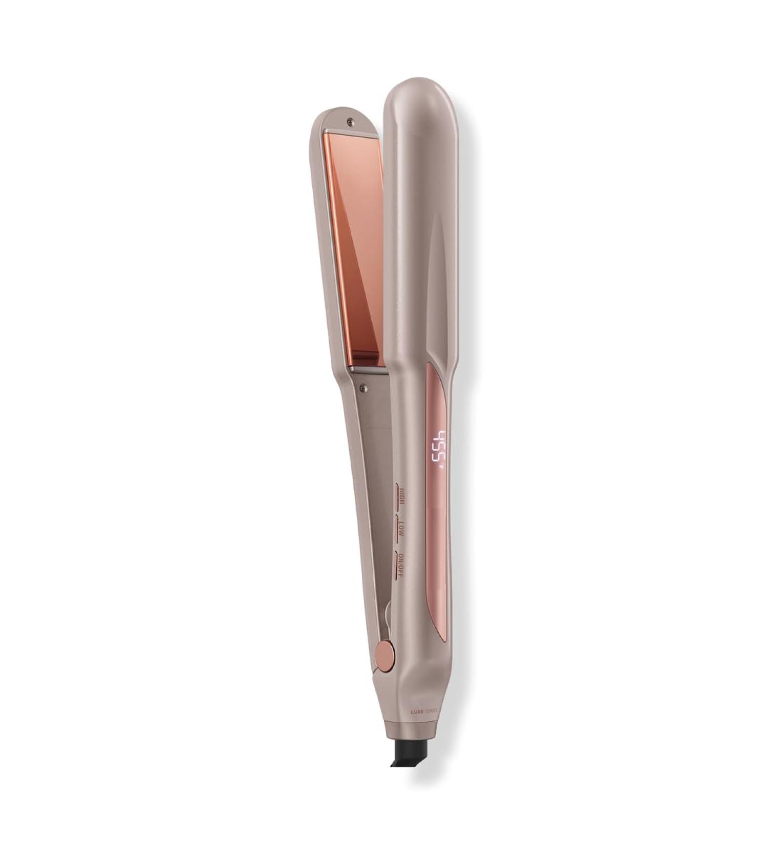 Rose Gold Titanium Flat Iron | Professional 1.25" Hair Straightener | Fast Heating & Adjustable Temperature | Luxe Series Salon-Quality Styling Tool - Buy Online on GoSupps.com