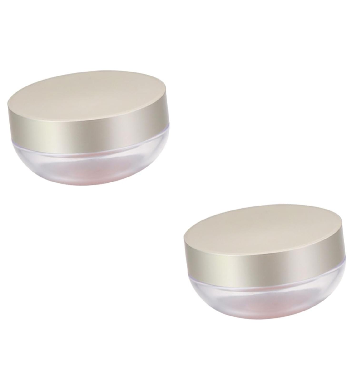 FRCOLOR Elastic Mesh 2pcs Cosmetic Travel Containers Powder Case for Travel Cosmetic Case Compact Empty Box Loose Powder Bottled 8.4*4.3*1cmx2pcs Silverx2pcs - Buy Online on GoSupps.com