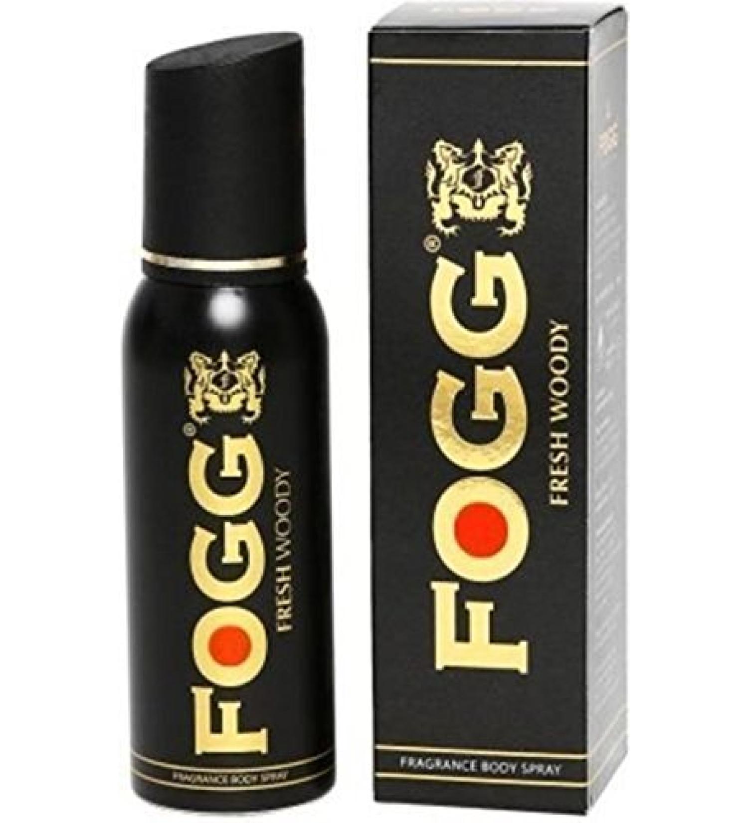 Fogg Fresh Woody deodorant Body Spray deo- For Men 120ml (Pack of 2)