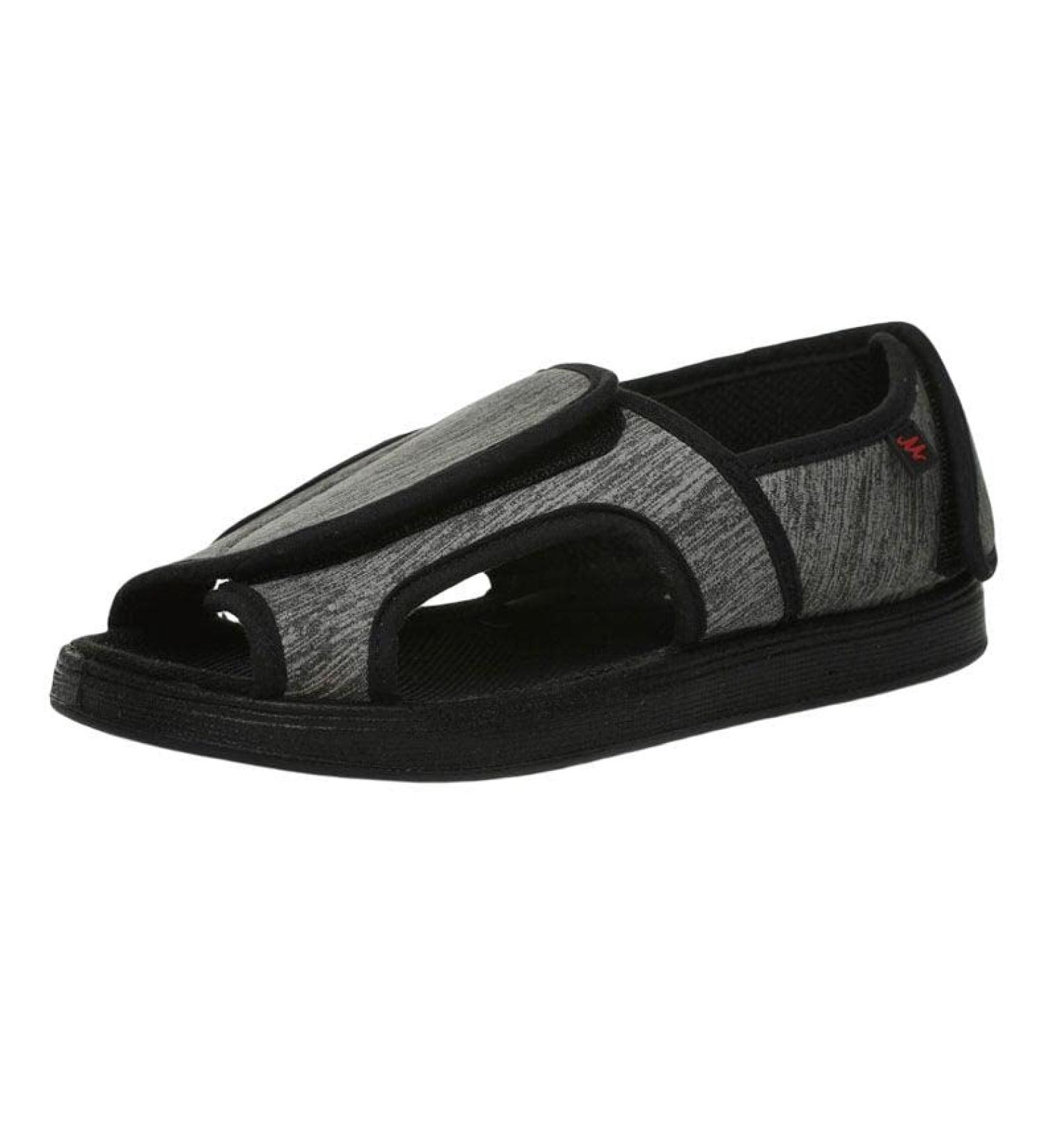 Men's Lightweight Anti Slip Diabetic Shoes - Adjustable Indoor Breathable Slippers - Grey - Size 8.5 - Buy Online on GoSupps.com