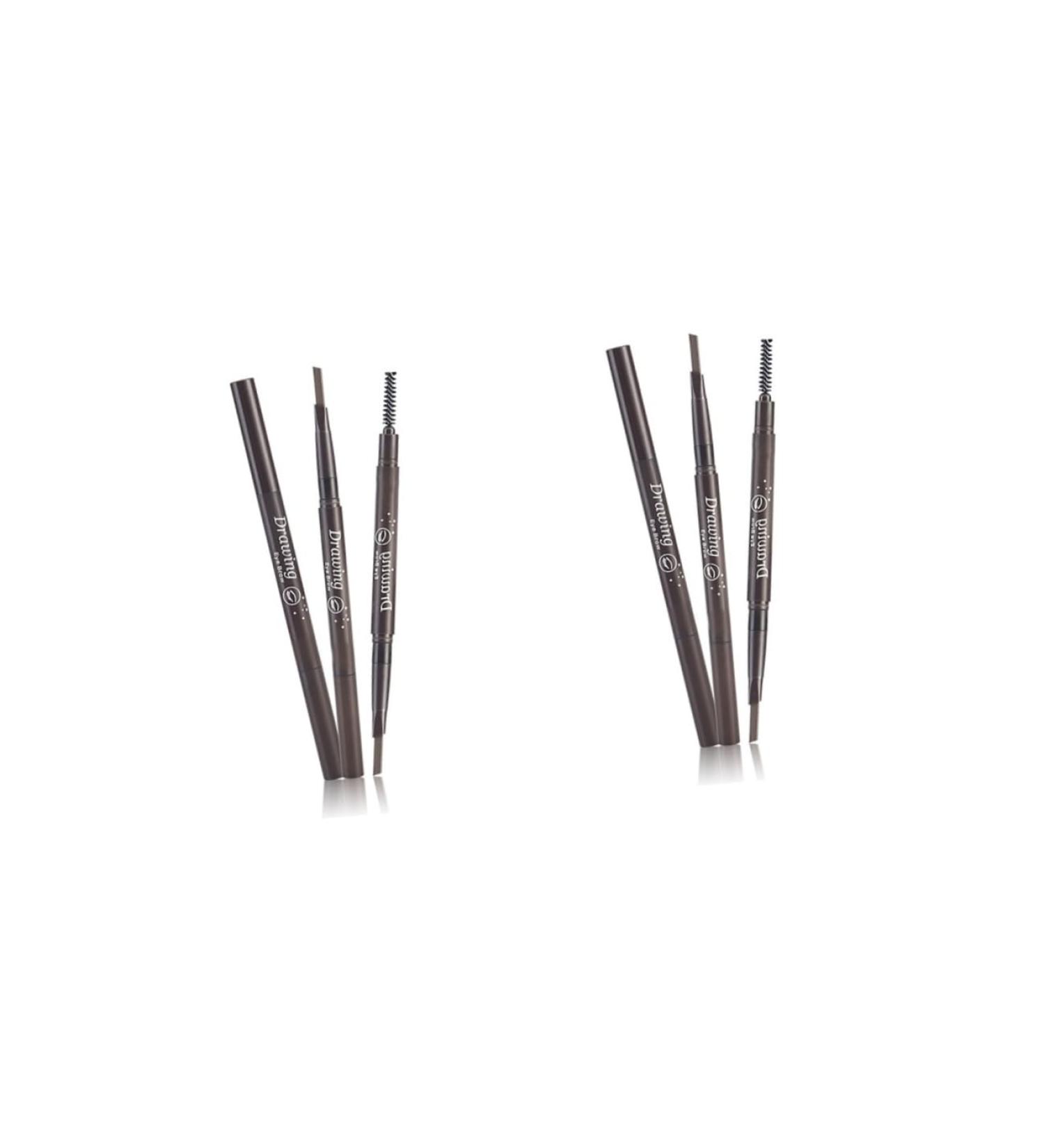 FOMIYES 2pcs 2 1 Eyebrow Pen Double Headed Eyebrow Eye Brow Brush Eyebrow Brush Water Proof 3d 1 count (Pack of 1) As Shownx2pcs - Buy Online on GoSupps.com