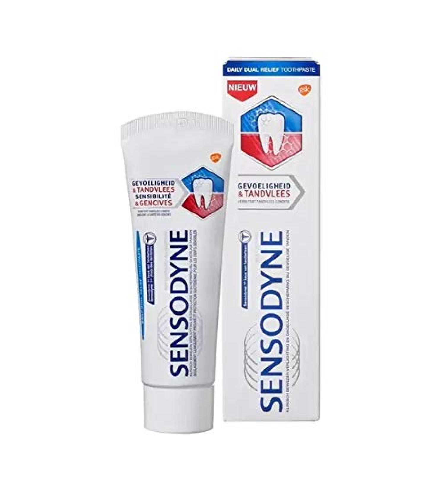 Pack of 6 - Sensodyne Toothpaste - Sensitivity & Gums (Gevoeligheid & Tandvlees) - 75 ml