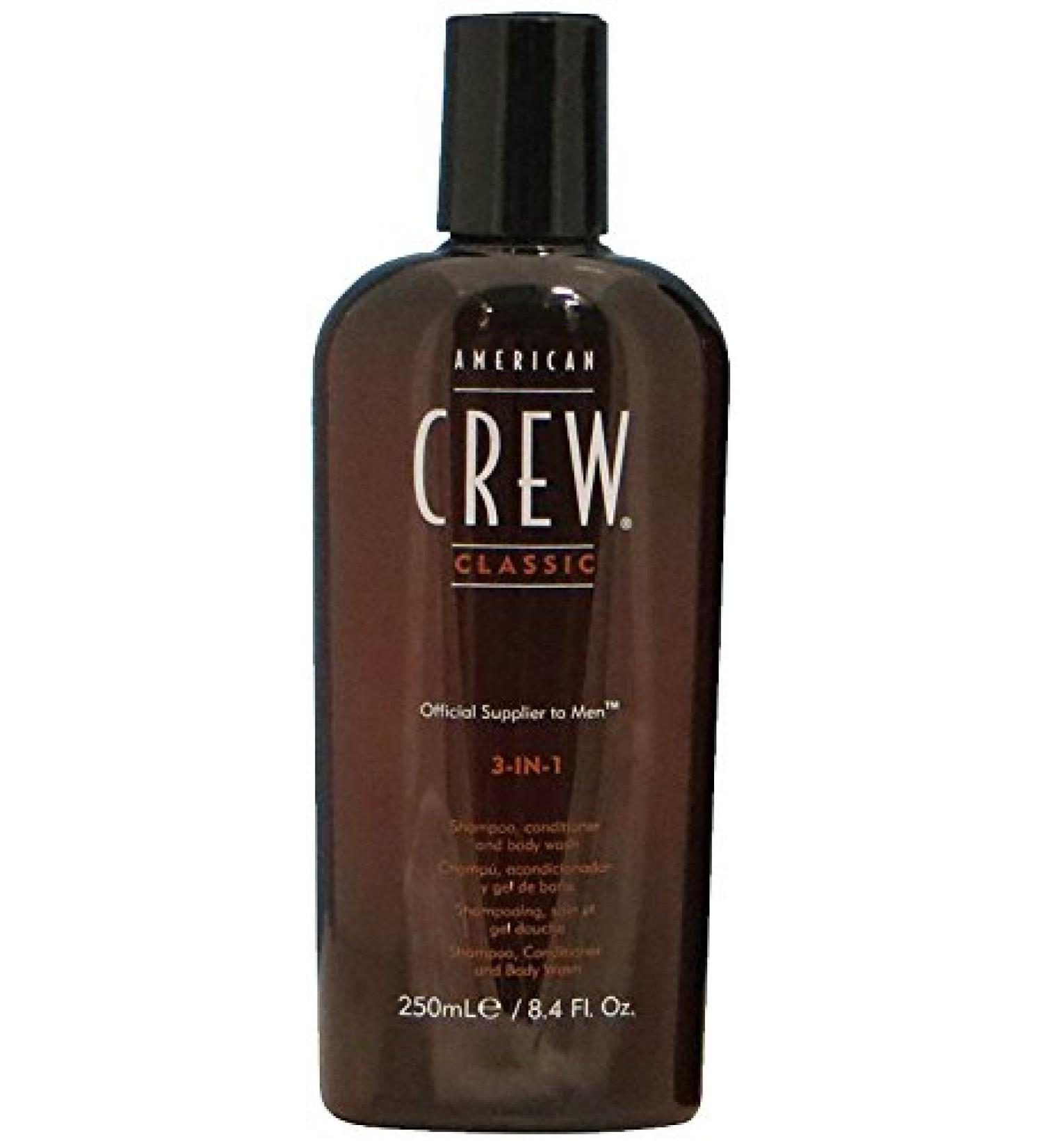 American Crew 3-in-1 Shampoo, Conditioner, Body Wash, 8.45 Ounce