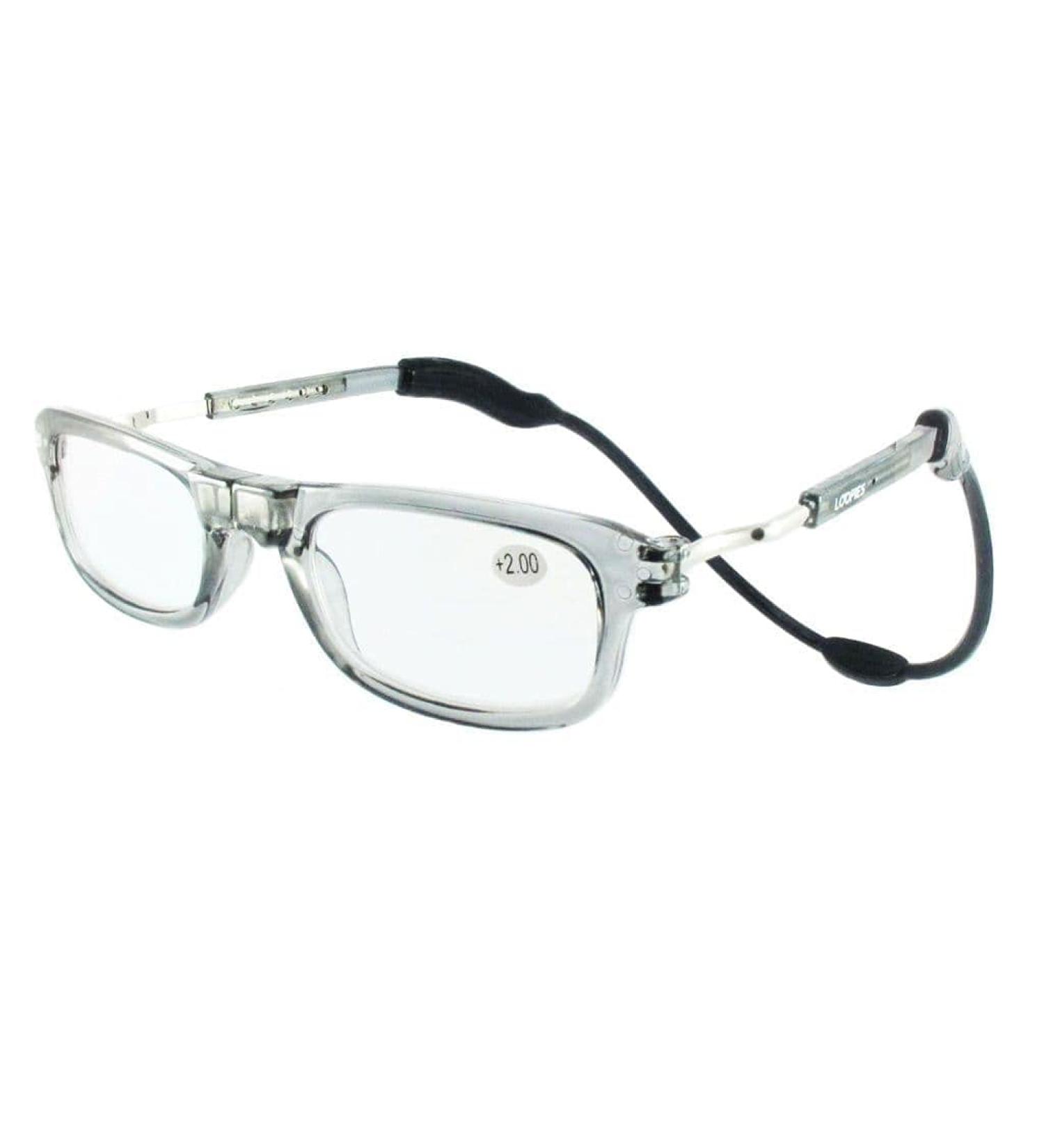 Shop Loopies High Quality Magnetic Photochromic Reading Glasses - Unisex Adjustable & Comfortable in Grey | International Shipping Available - Buy Online on GoSupps.com