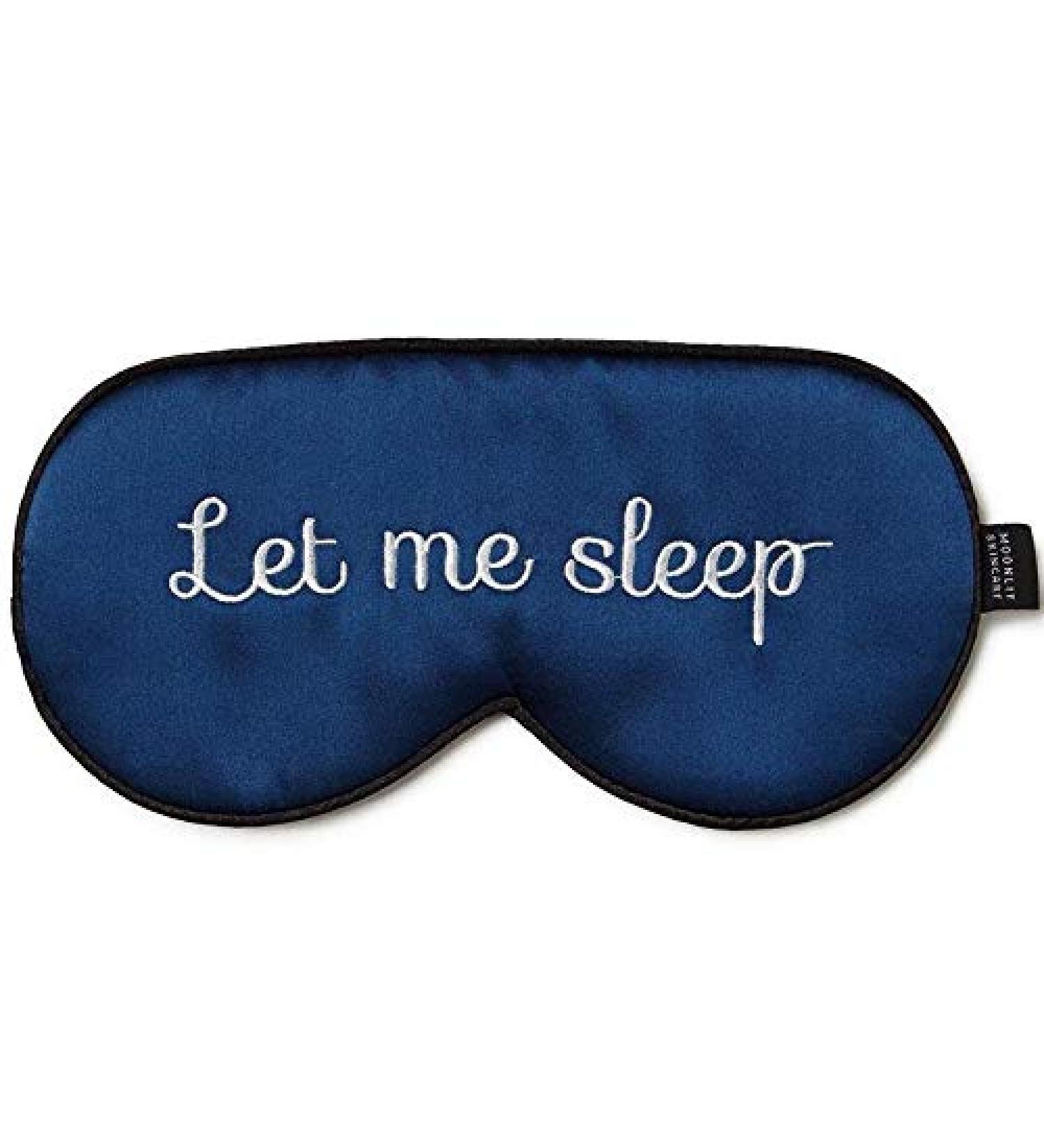 MOONLIT SKINCARE Silk Sleeping Eye Mask - 100% Mulberry Silk - Cute Luxury Mask for Sleep, Travel & Gifting - Buy Online on GoSupps.com