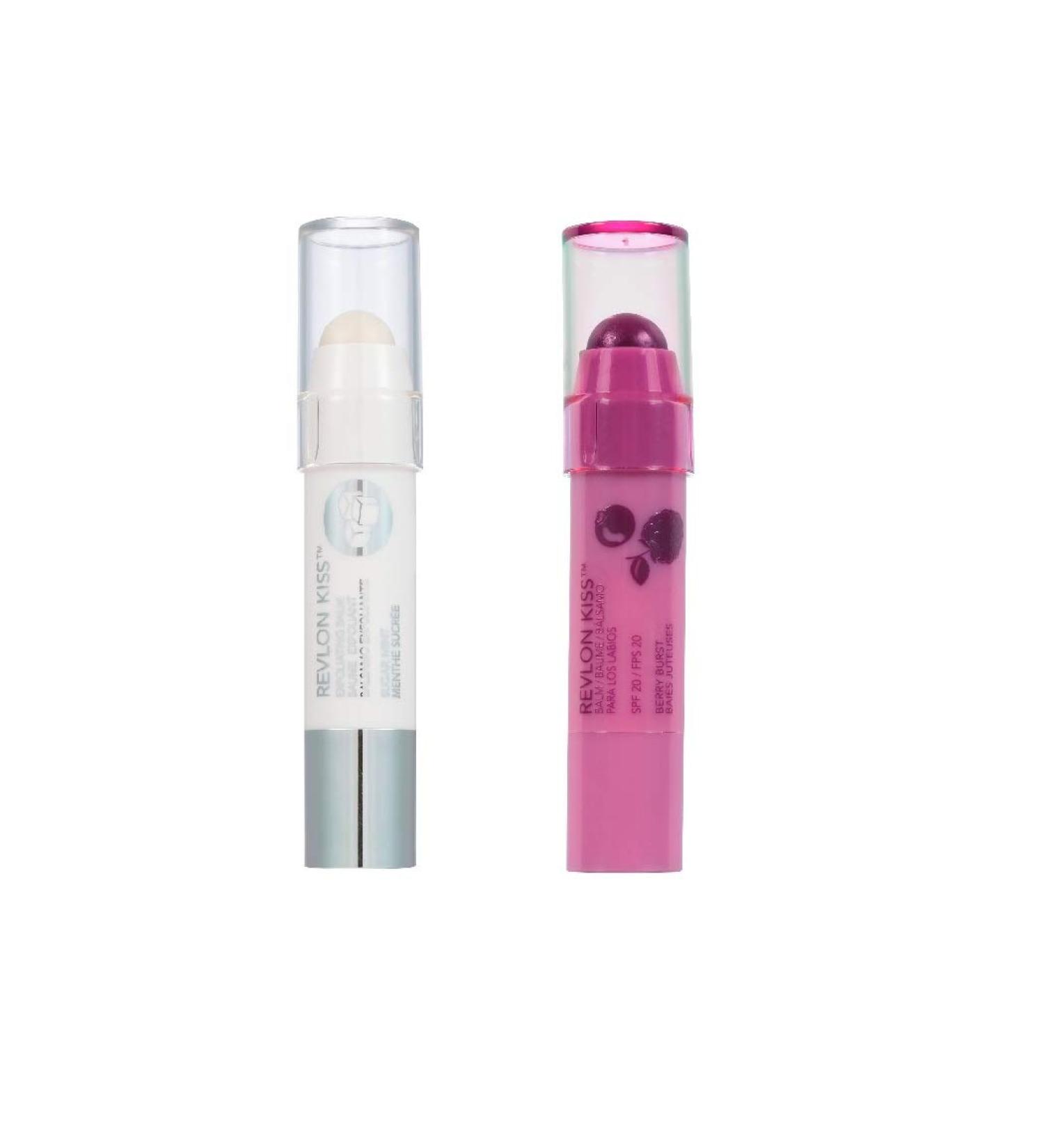 Revlon Kiss Balm Berry Burst + Revlon Kiss Sugar Scrub Sugar Mint Duo