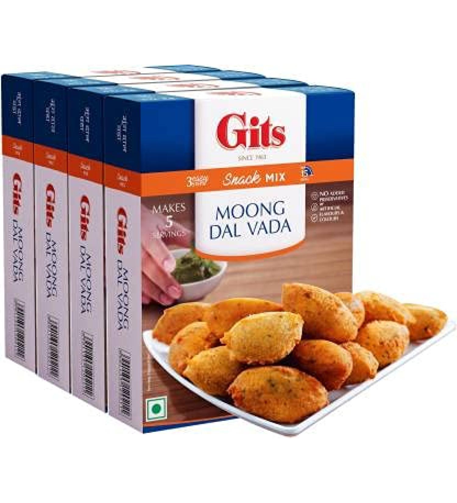 Instant Moong Dal Vada Snack Mix (Pack of 4 X 200g) 800 g (Pack of 4) - Buy Online on GoSupps.com