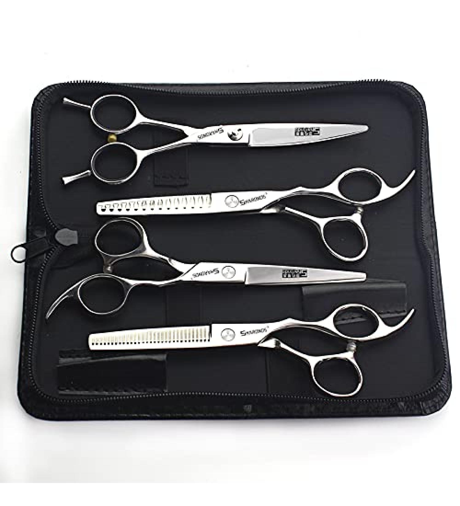 Professional 6/6.5 Inch Hair Scissors Set - Hairdressing & Thinning Scissors (4 Pieces) - International Shipping Available - Buy Online on GoSupps.com