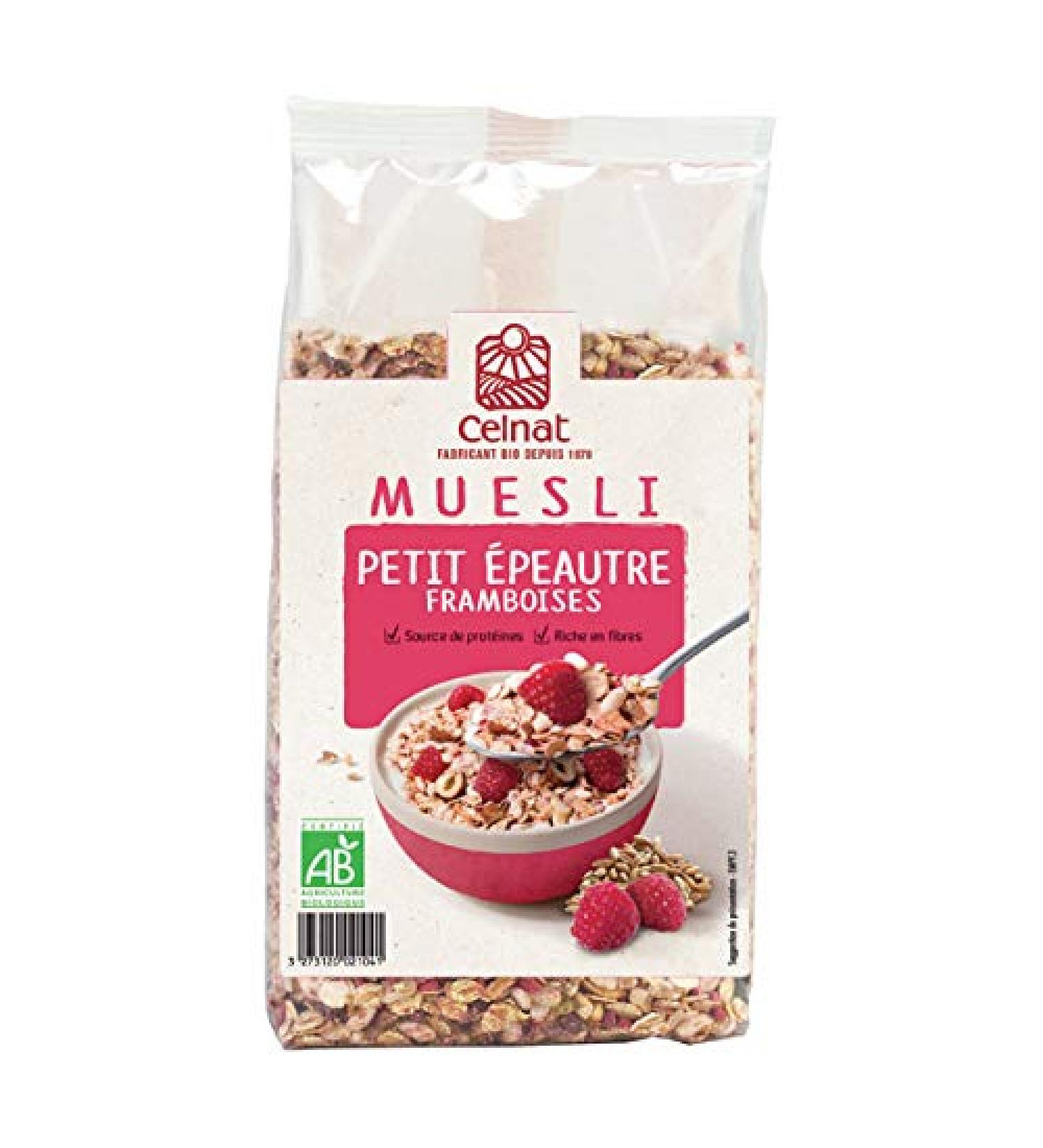 Celnat - Muesli Petit Epeautre Framboises Bio - 375G - Unit  - Buy Online on GoSupps.com