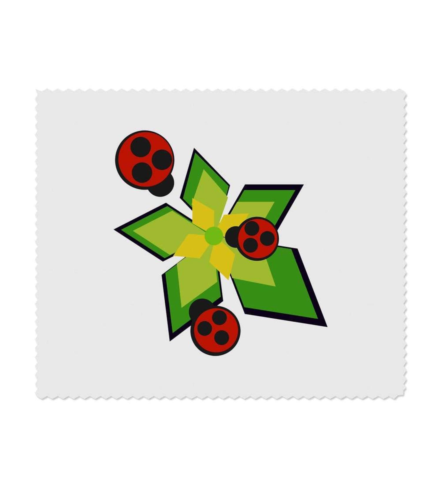 Buy Azeeda Ladybird & Flower Microfiber Glasses Cleaning Cloths - Pack of 2 | International Shipping Available - Buy Online on GoSupps.com