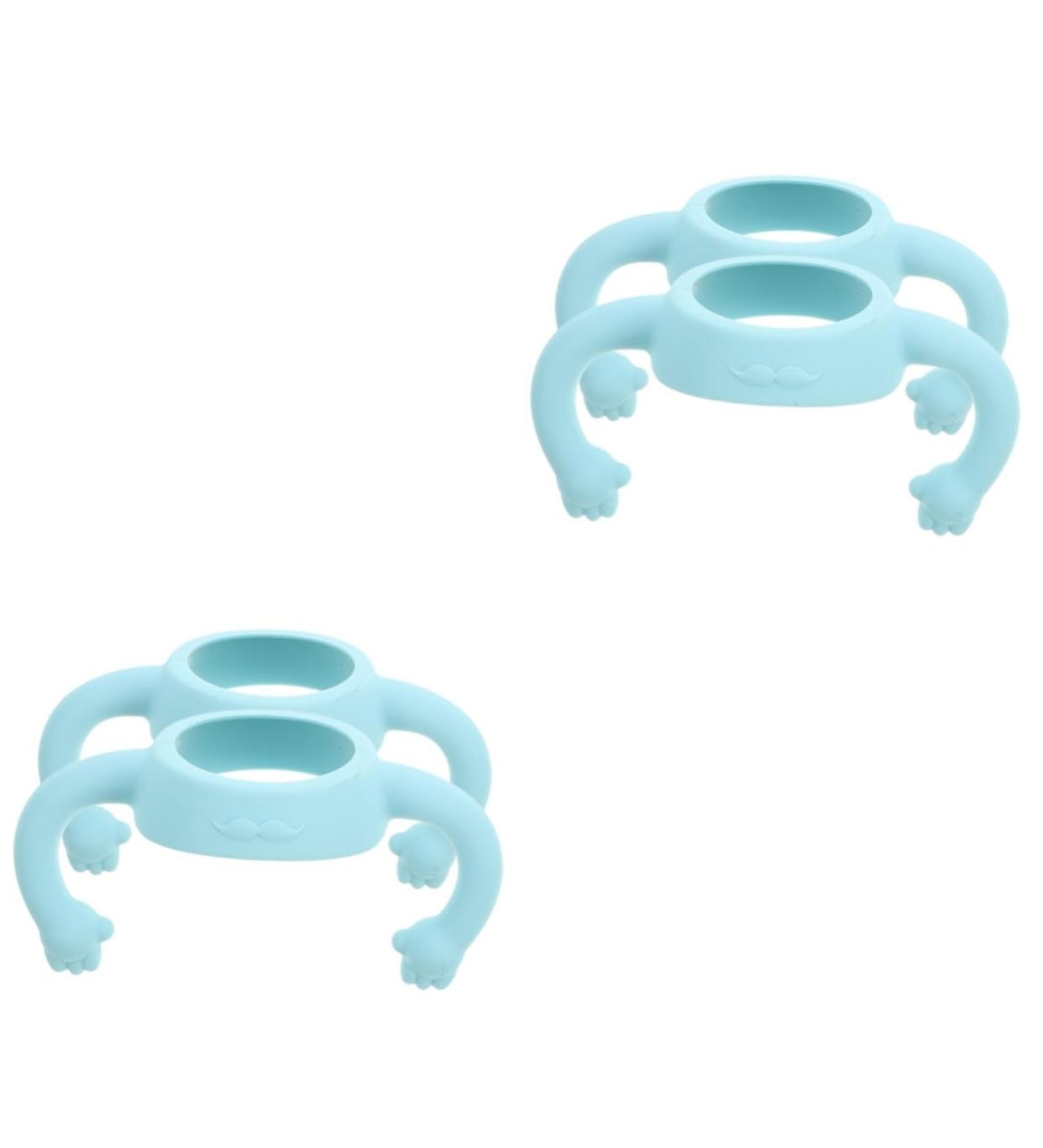 ifundom 4 Pcs Bottle Handle Milk Bottle Grips Bottle Grip Milk Bottle Accessories Bottle Accessories Silicone Bottle Grip Silicone Soft Wide Mouth Newborn 14.00X5.00X5.00CMx2pcs Sky-bluex2pcs - Buy Online on GoSupps.com