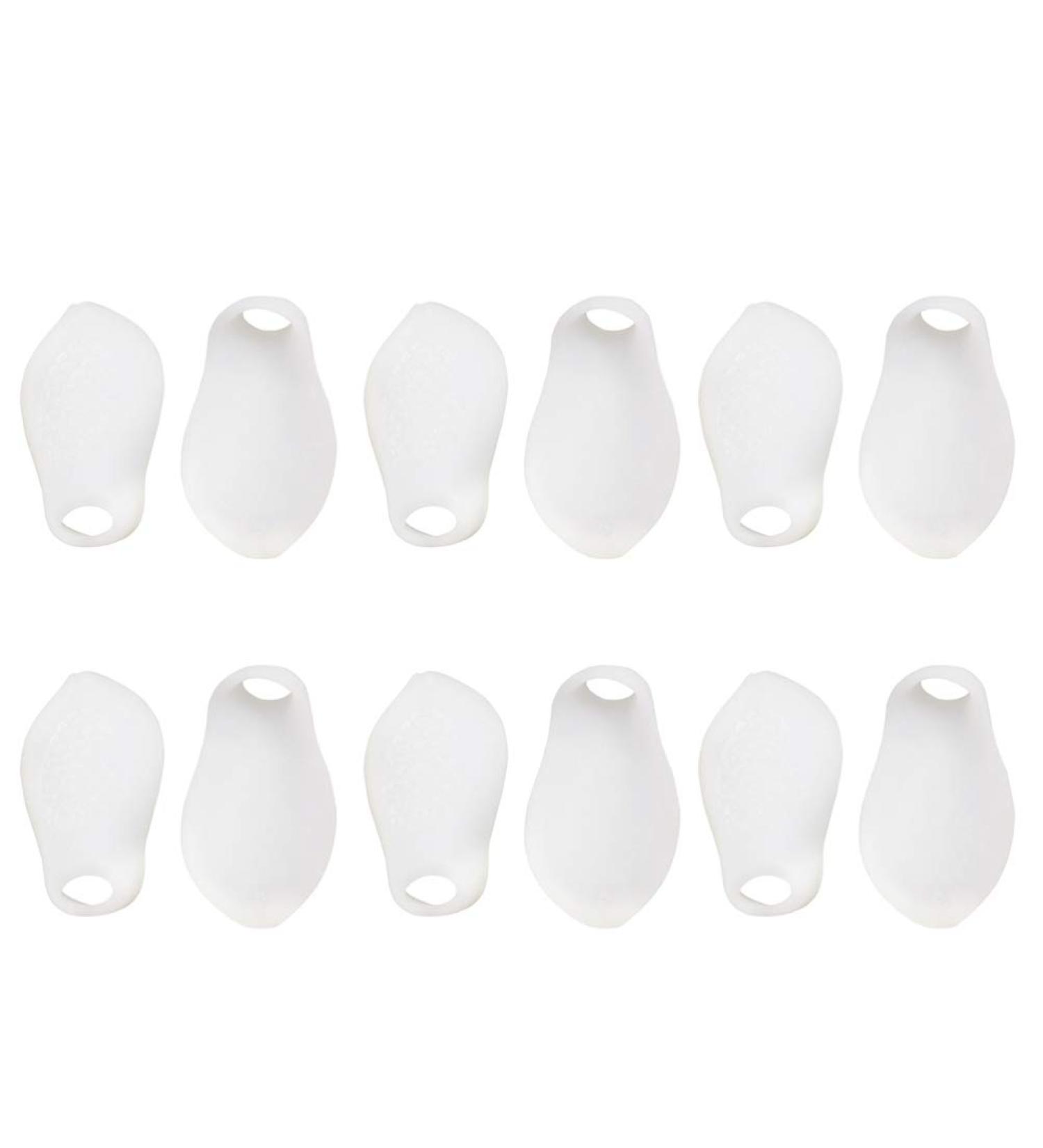 Pinky Toe Splint Protector Gel - 6 Pairs Little Toe Separator for Tailors Bunion, Blister Shield Spacer Cover - Pinky Hammer White - Buy Online on GoSupps.com