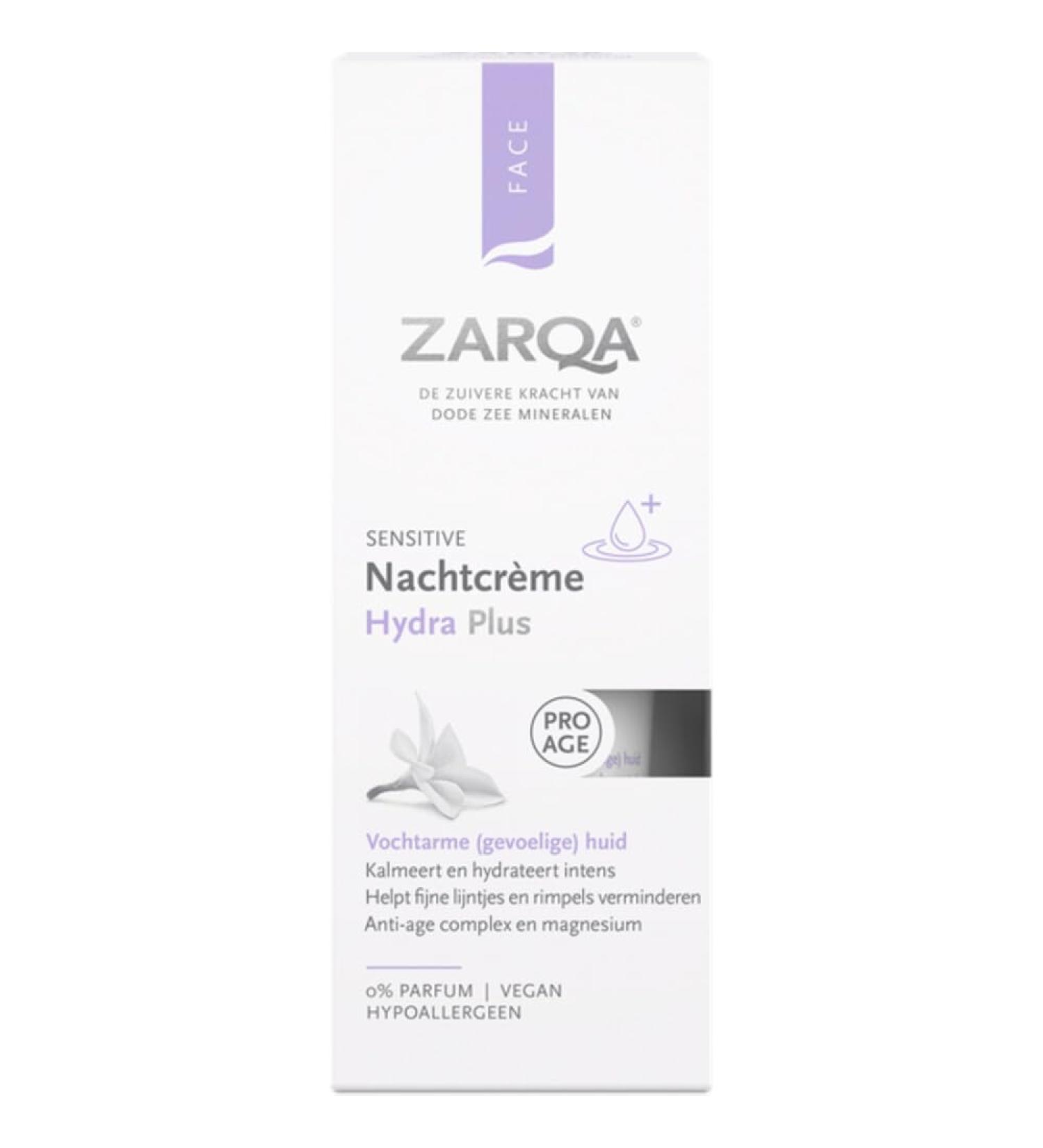 3x Zarqa Night Cream Hydra Plus Sensitive 50 ml