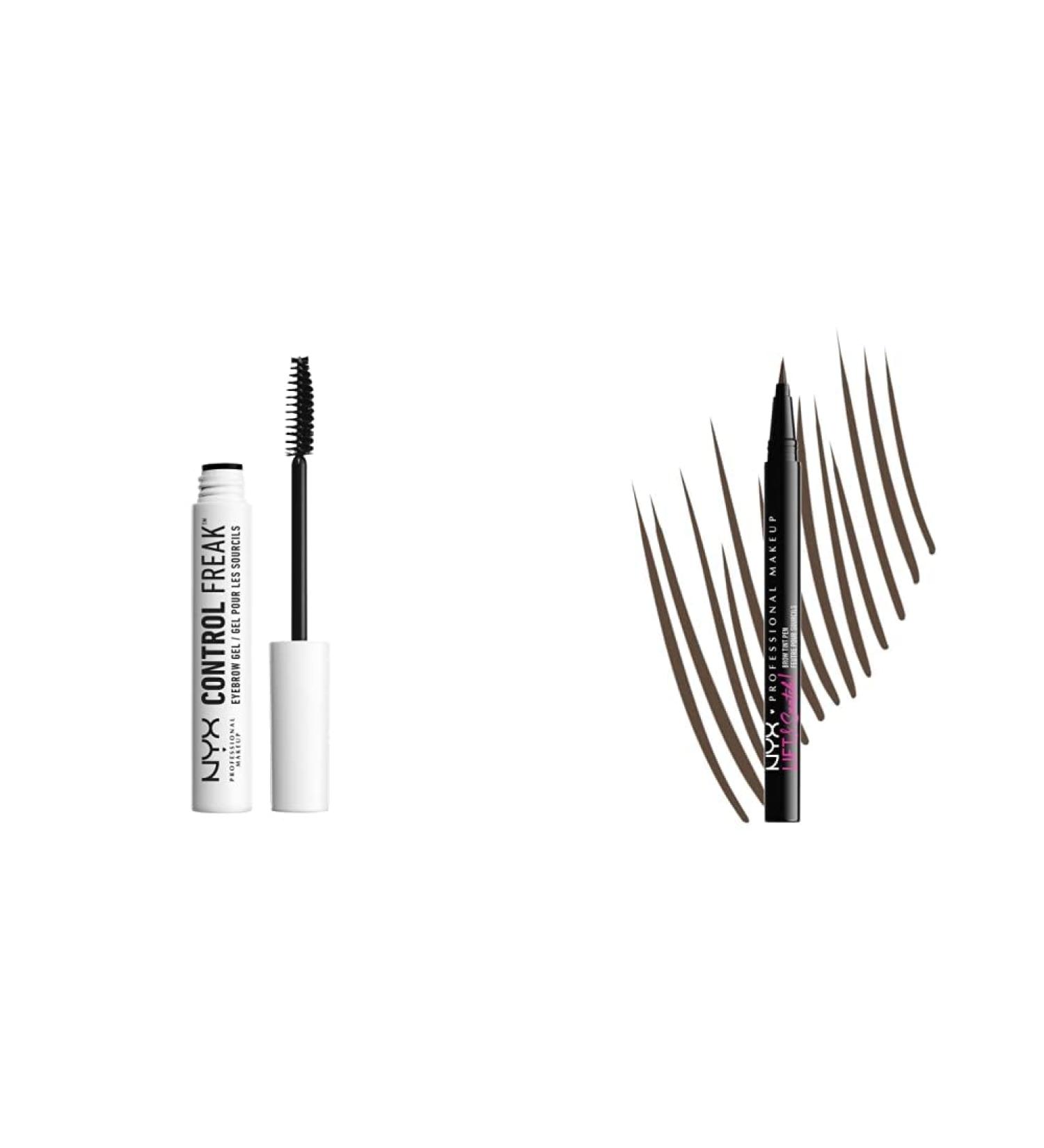 Shop Nyx Professional Makeup Eyebrow Angel Bundle - Control Freak Gel Clear Brow Setter Ash Brown Tint Pen & More | International Shipping Available - Buy Online on GoSupps.com