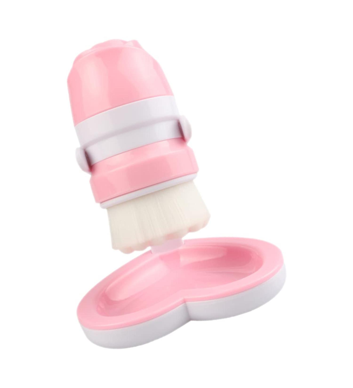 POPETPOP 1PC face Brush Silicone scrubbers face for Women face Scrubber for Women Cleansing Facial Brush face Silicone Scrubber Facial Brush Manual Miss Fiber Wool loofah Simple 11x8cm Pink - Buy Online on GoSupps.com