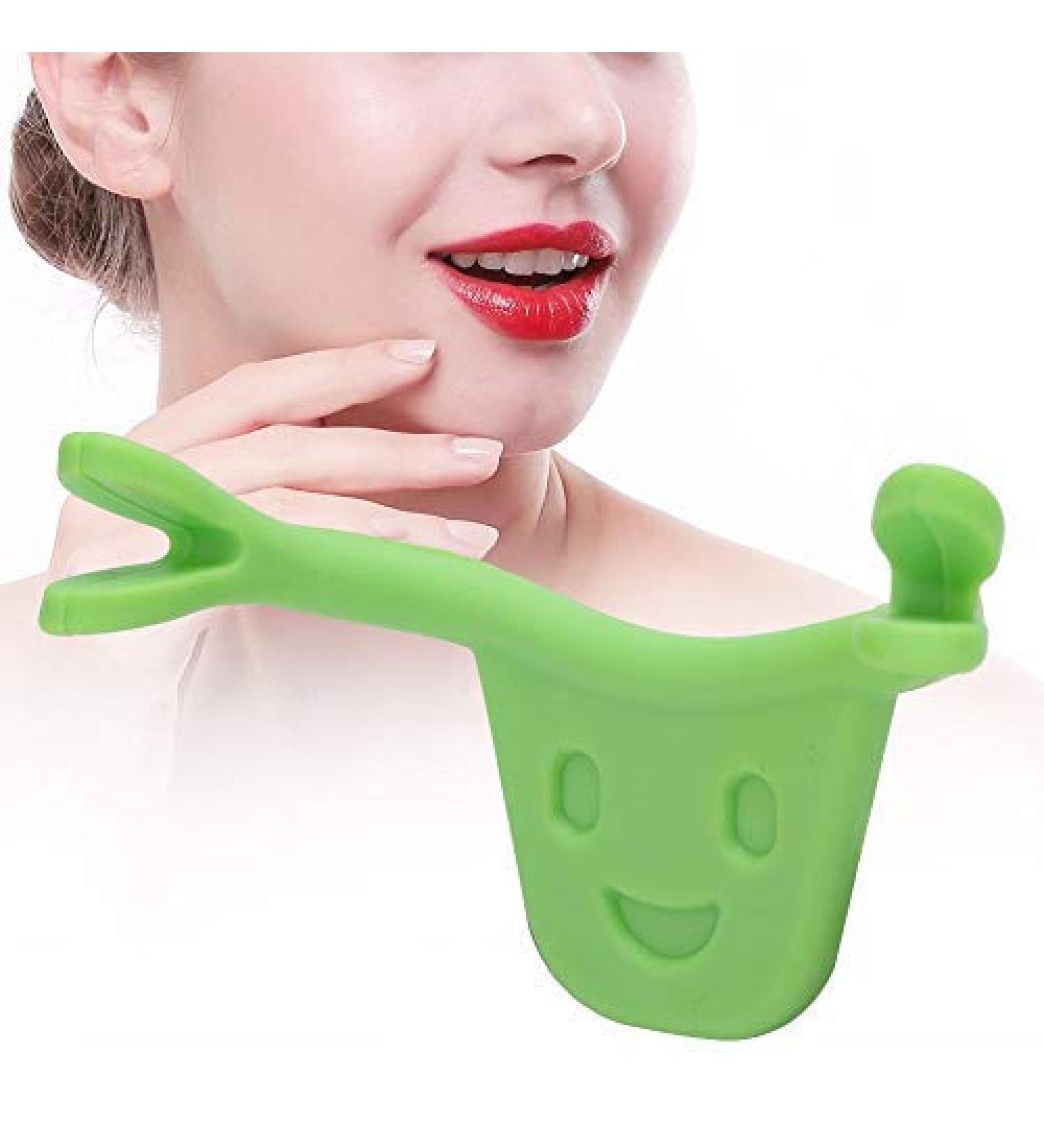 Personal Face Trainer - Smile Beauty Exerciser for Facial Muscle Stretching and Lifting - Green - Buy Online on GoSupps.com