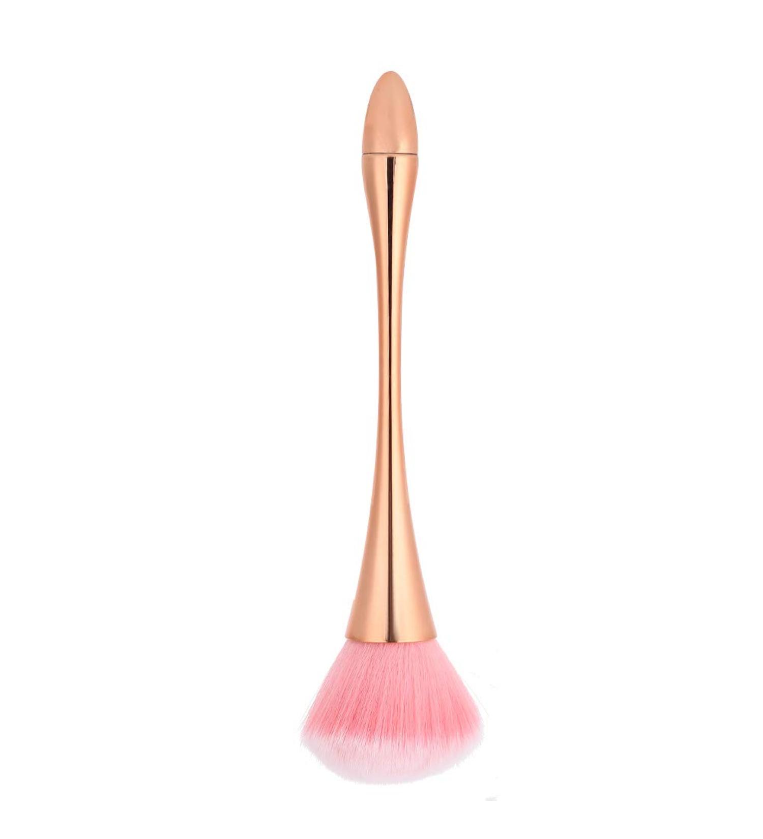 Soft Nail Dust Brush for Nail Art & Makeup - Large Rose Gold Cleaning Brush for Acrylic & Cosmetics - Buy Online on GoSupps.com