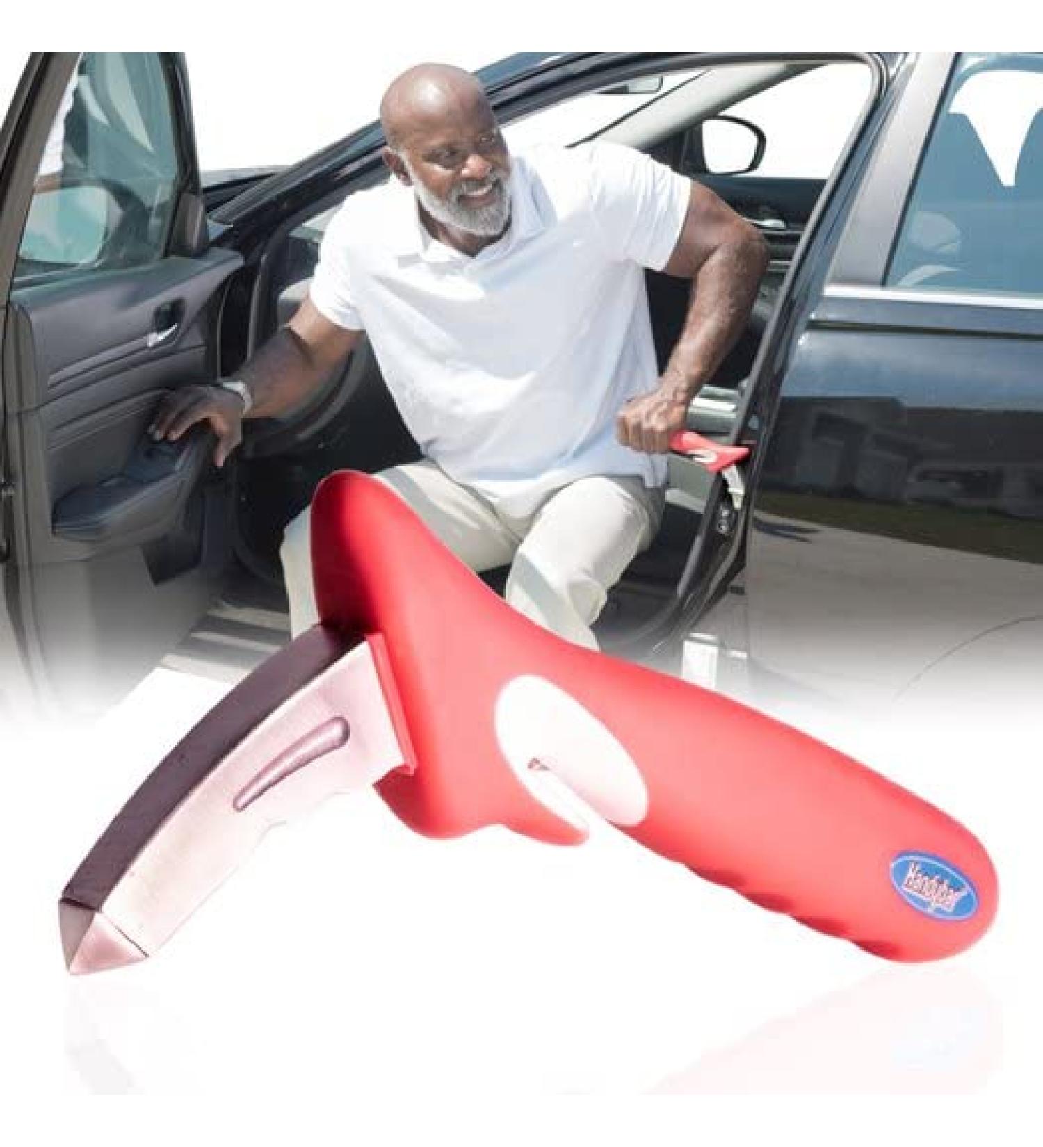 Stander HandyBar: Portable Vehicle Support Grab Bar for Standing Assist - Mobility Aid Handle, Car Emergency Escape Tool with Window Breaker and Seat Belt Cutter - Buy Online on GoSupps.com
