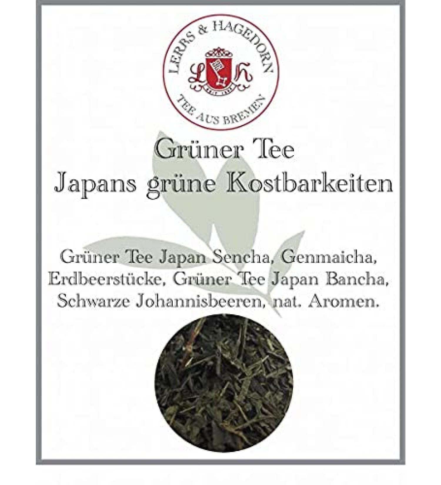  Lerbs & Hagedorn Lerbs & Hawthorn Green Tea Treasures of Japan | 250 g (approx. 21 liters) Sencha Genmaicha Strawberry Pieces Bancha Gooseberries - Buy Online on GoSupps.com