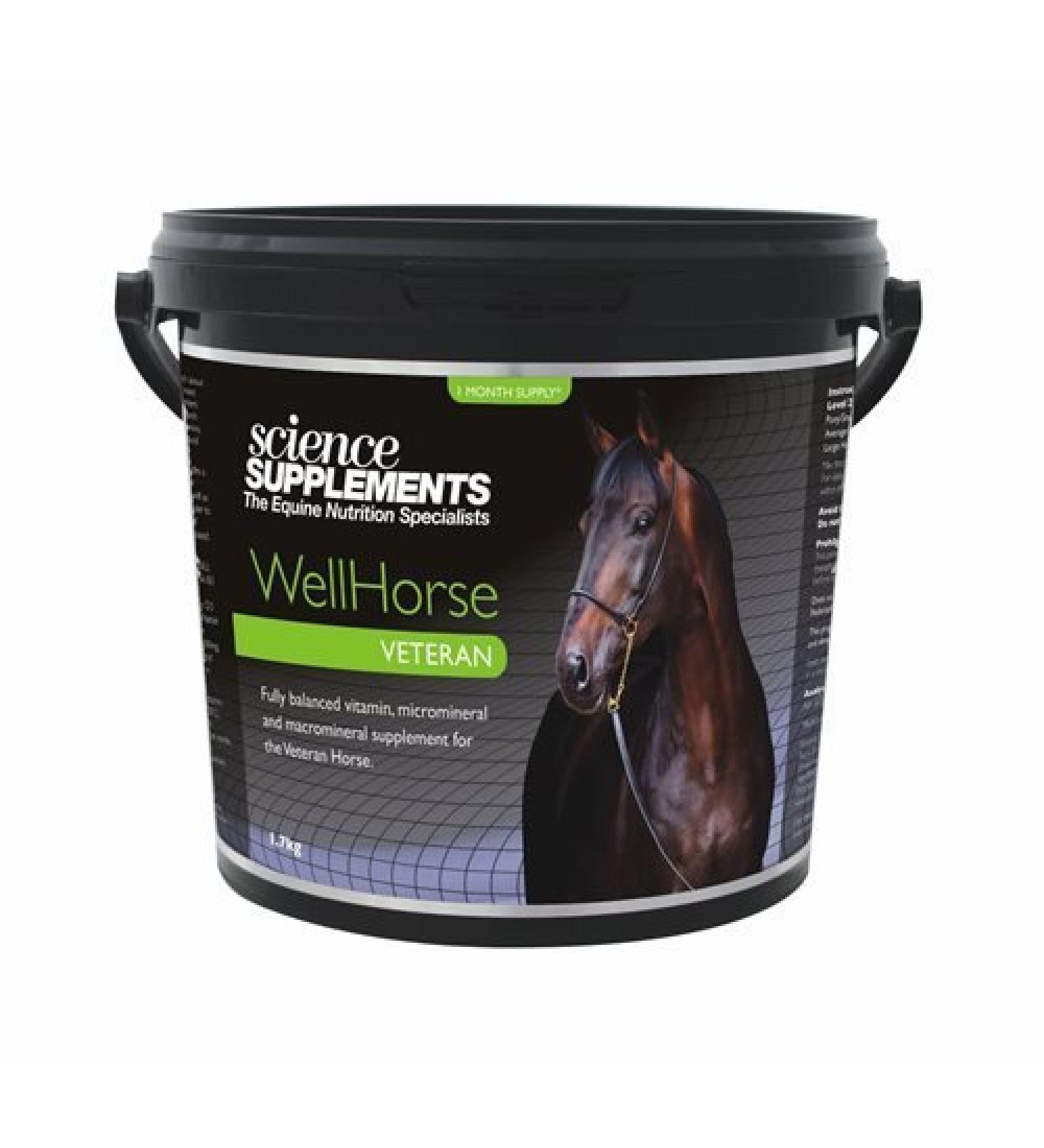 Science Supplements WellHorse Veteran Horse Vit & Mins x Size: 1.6 Kg Tub