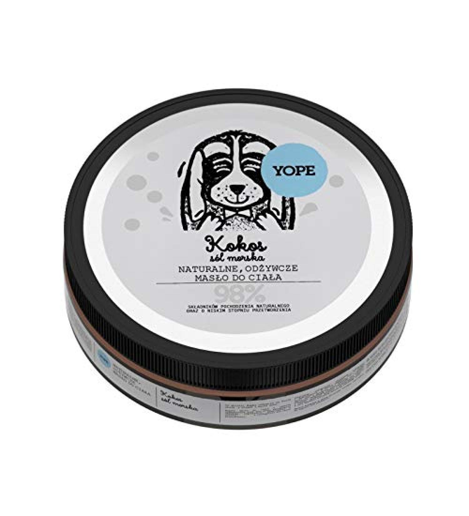 Yope Yope Vegan Body Butter Coconut & Sea Salt 98% Natural Ingredients 200ml