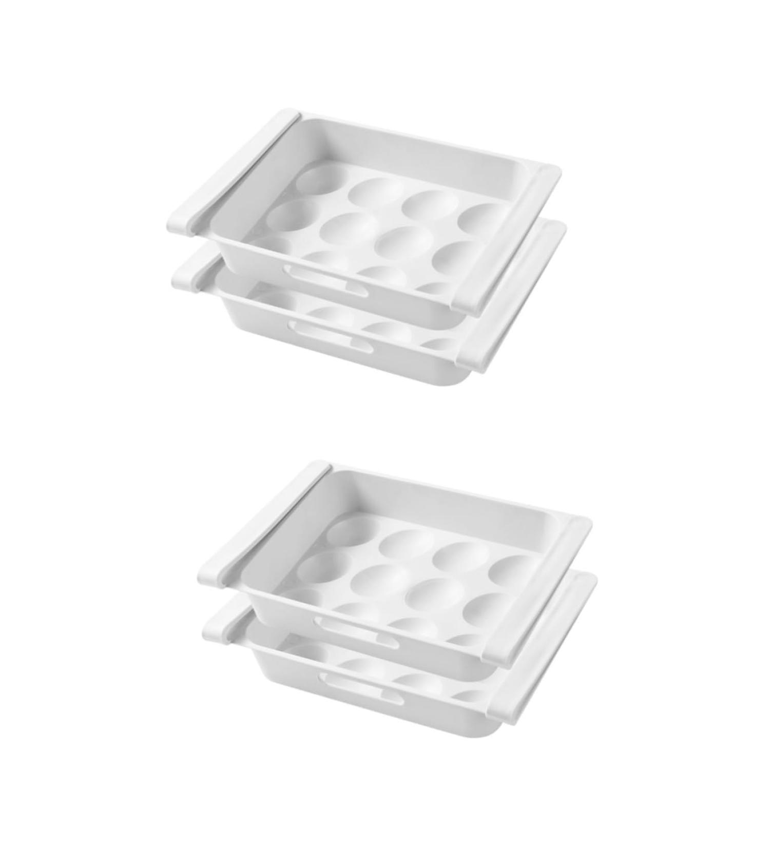 Hemoton 4 Pcs Refrigerator Storage Box Bike Pedal Extender White Fridge Fruit Storage Holder Crisper Drawer - Buy Online on GoSupps.com