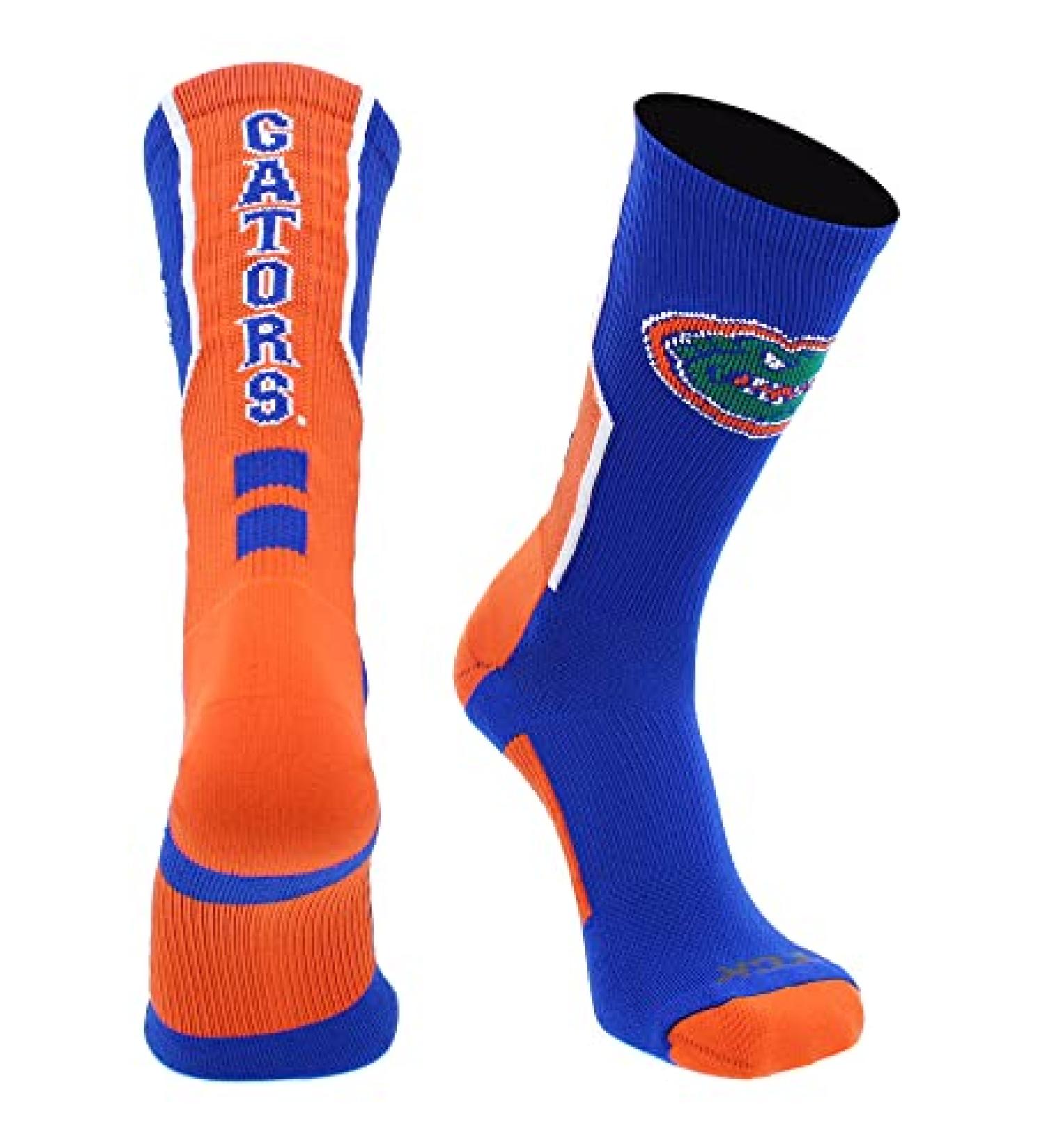 TCK University of Florida Gators Socks - Perimeter Crew, Royal/Orange/White, Medium - Buy Online on GoSupps.com