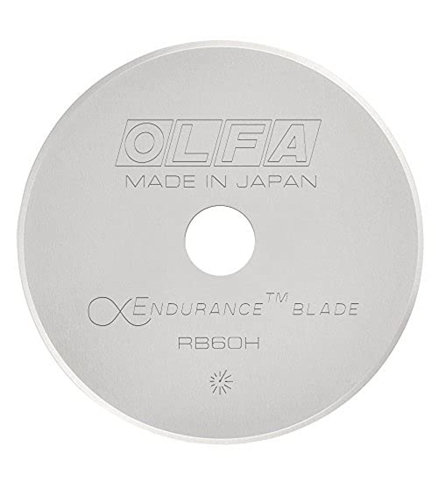 OLFA RB60H-1 60mm Tungsten Steel Rotary Cutter Replacement Blade - Durable Blade for Quilting, Sewing, and Crafts - Buy Online on GoSupps.com