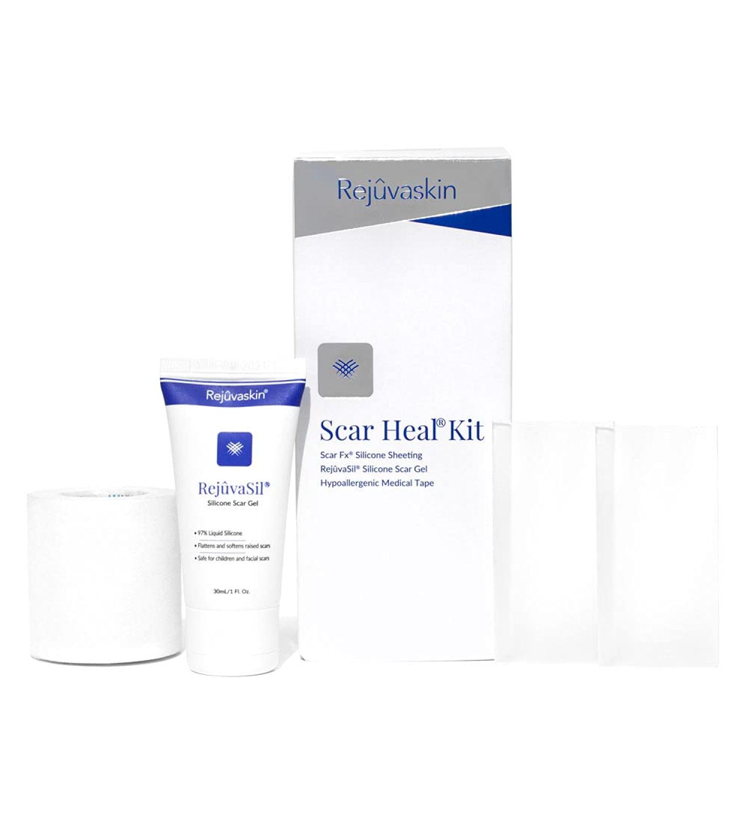Rejuvaskin Scar Heal Kit for Breast Scars - Soften, Flatten, and Reduce Scars - Silicone Sheet & Medical Tape Included - Physician Recommended - Buy Online on GoSupps.com