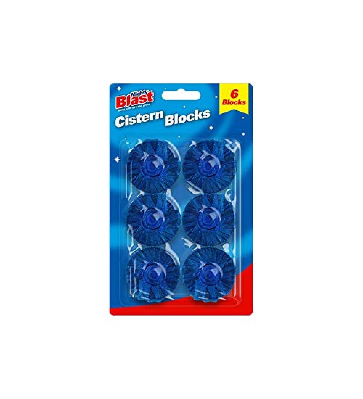 6X Blue Toilet Cleaner Blocks Tablets Toilet Cistern Blocks Toilet Fresheners Acticlean Cleaner Bacteria Killer Blocks for Cisterns with Long Lasting Fragrance