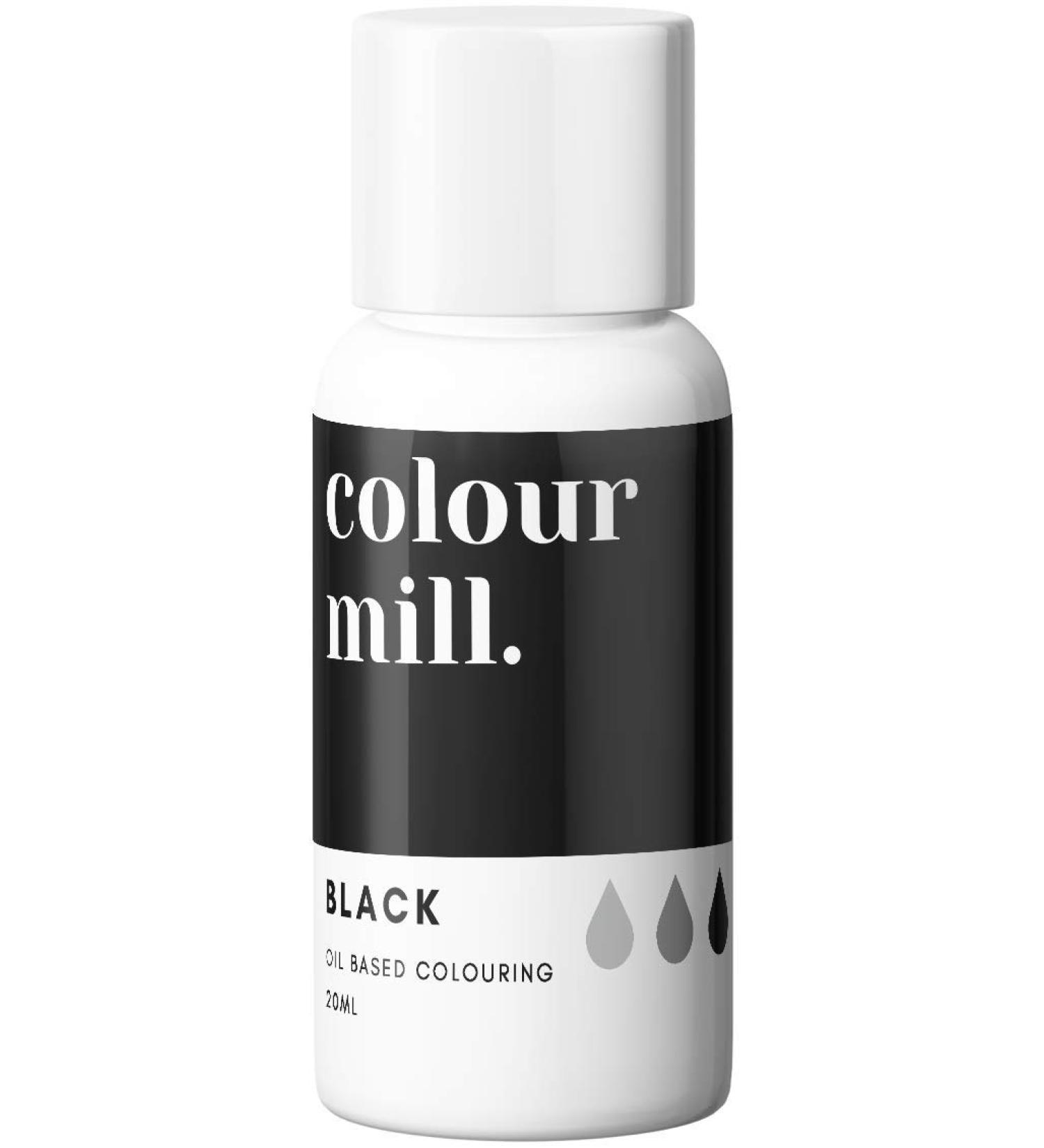 Colour Mill Oil-Based Food Coloring, 20 Milliliters Black