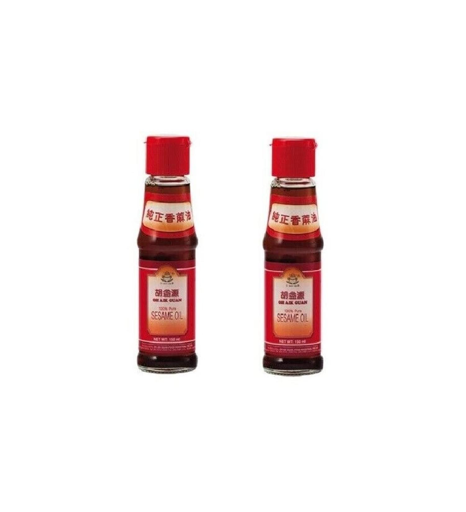 Pamai Pai Double Pack: 2 x 150ml Sesame Oil Oh Aik Guan Sesame Oil Sesame Oil roasted Wok